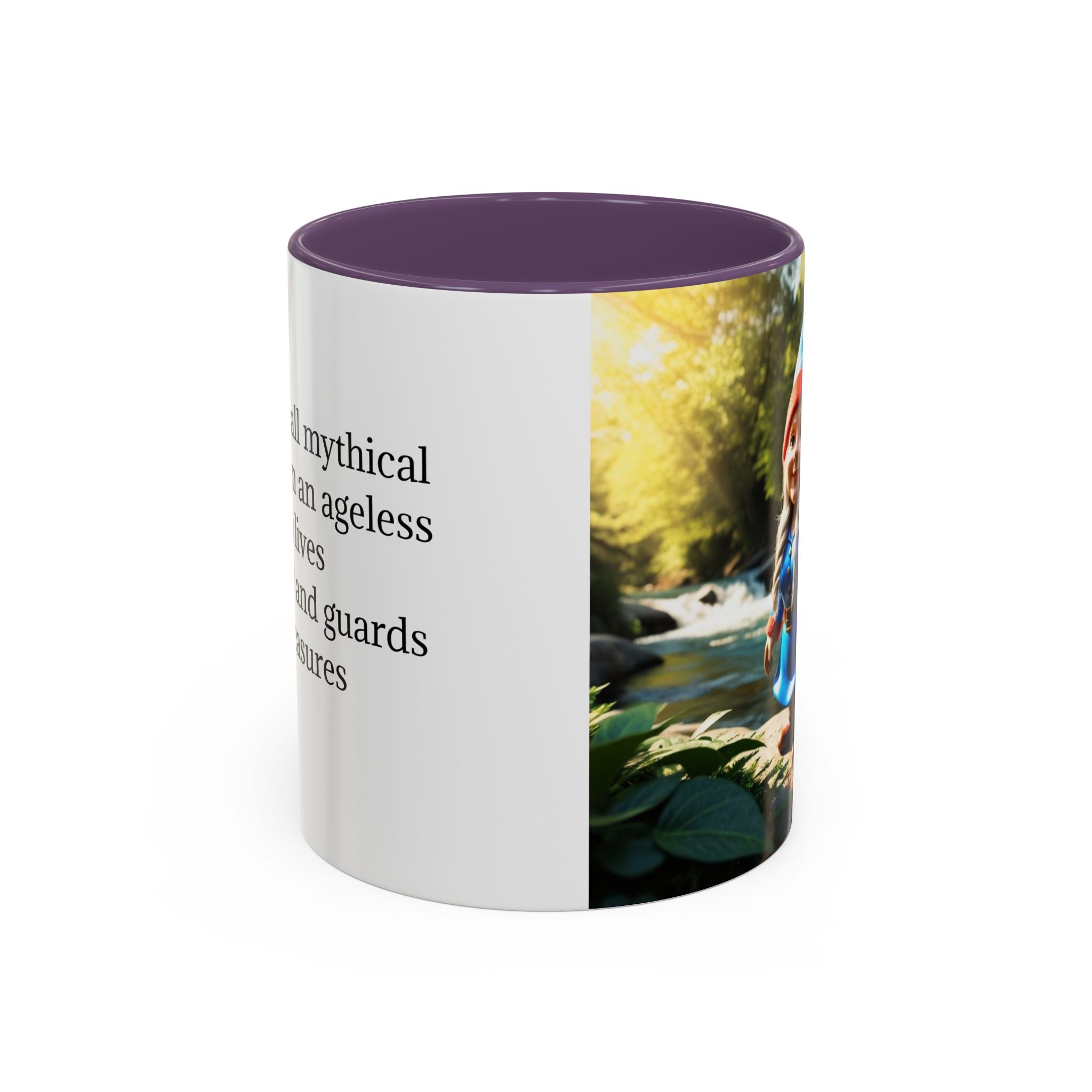 Gnome Coffee Mug:  Scandinavian Nisse, Nordic Folklore Gift, Enchanted Mushroom Garden