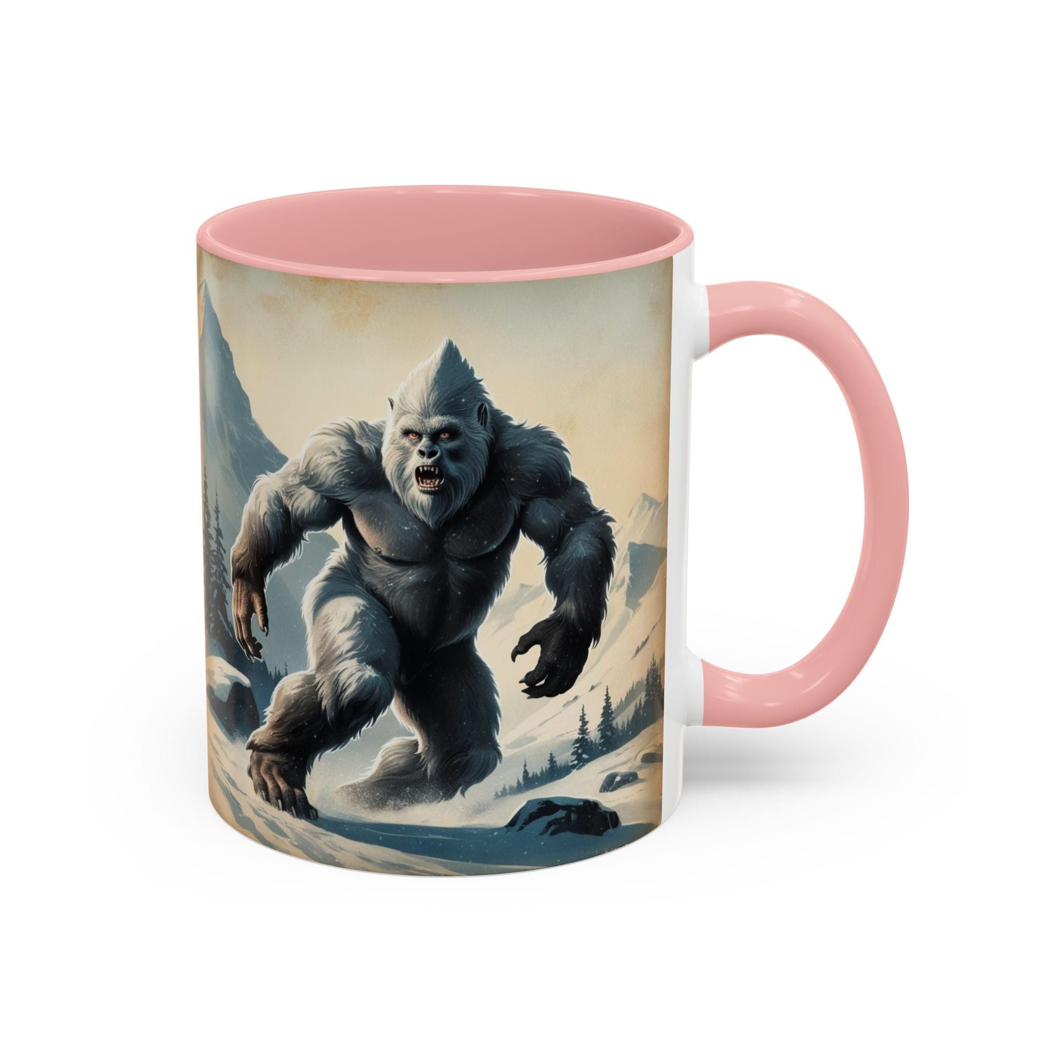 Abominable Snowman Ceramic Mug: Yeti Coffee Cup, Himalayan Mountain Cryptid, Bigfoot Camping Gift