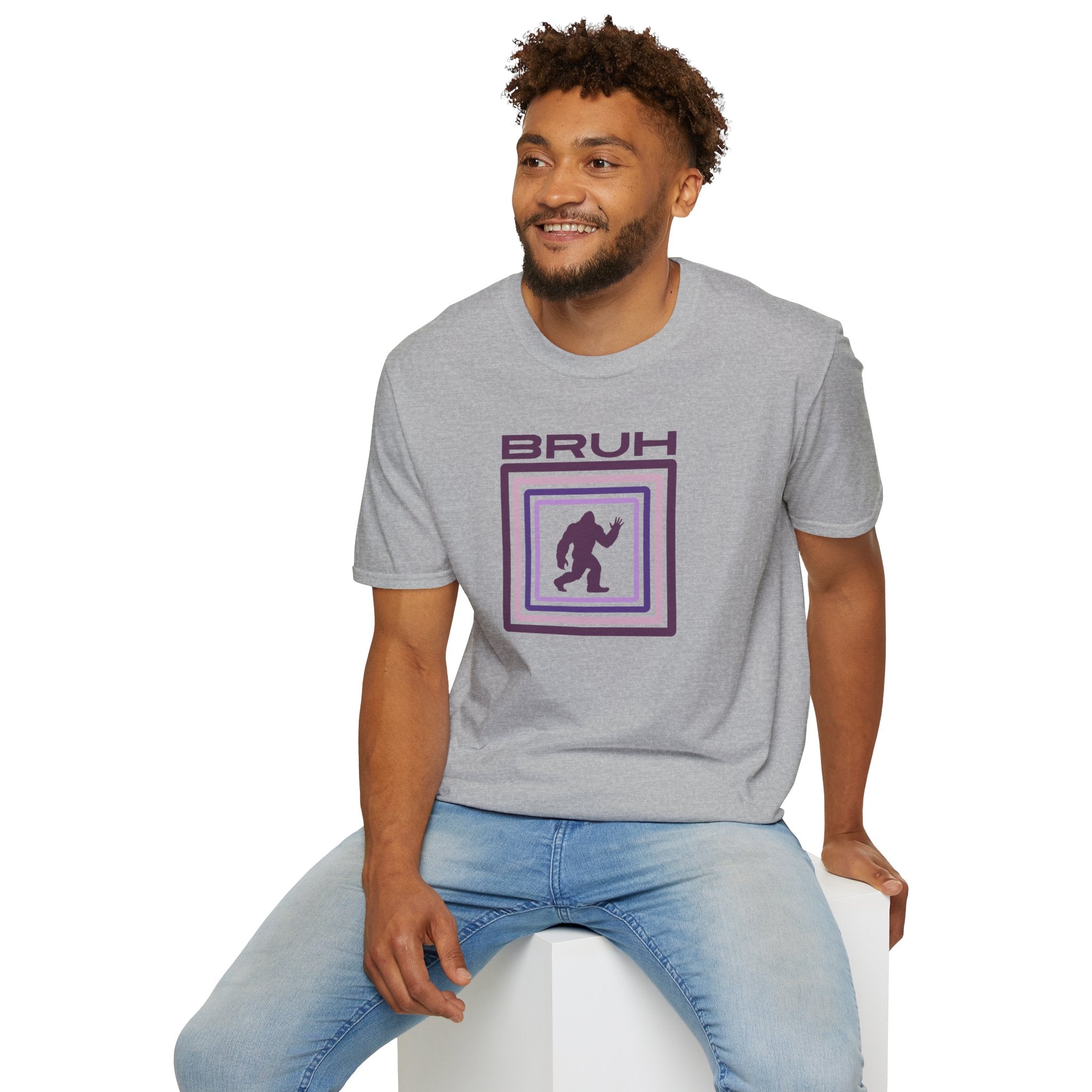 Bigfoot Shirt: Sasquatch Graphic Tee, Bruh, Mythical Creature, Soft Cotton T-Shirt