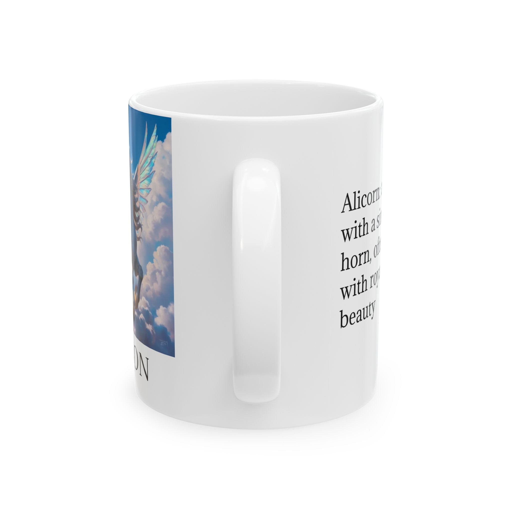 Customizable Unicorn Coffee Mug: Mythical Creature, Enchanted Alicorn, Fairytale Gift