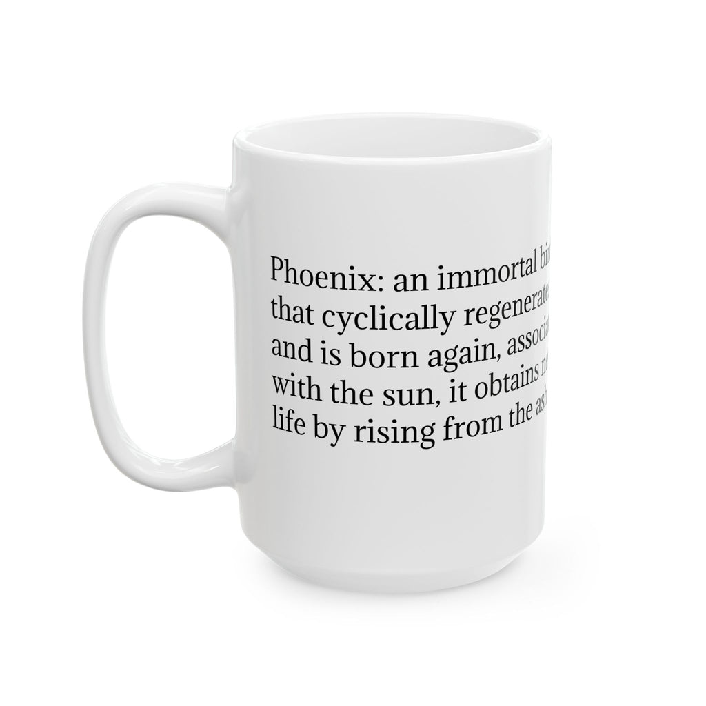 Personalized Phoenix Bird Mug: Renewal Rebirth Gift, Firebird Coffee Cup