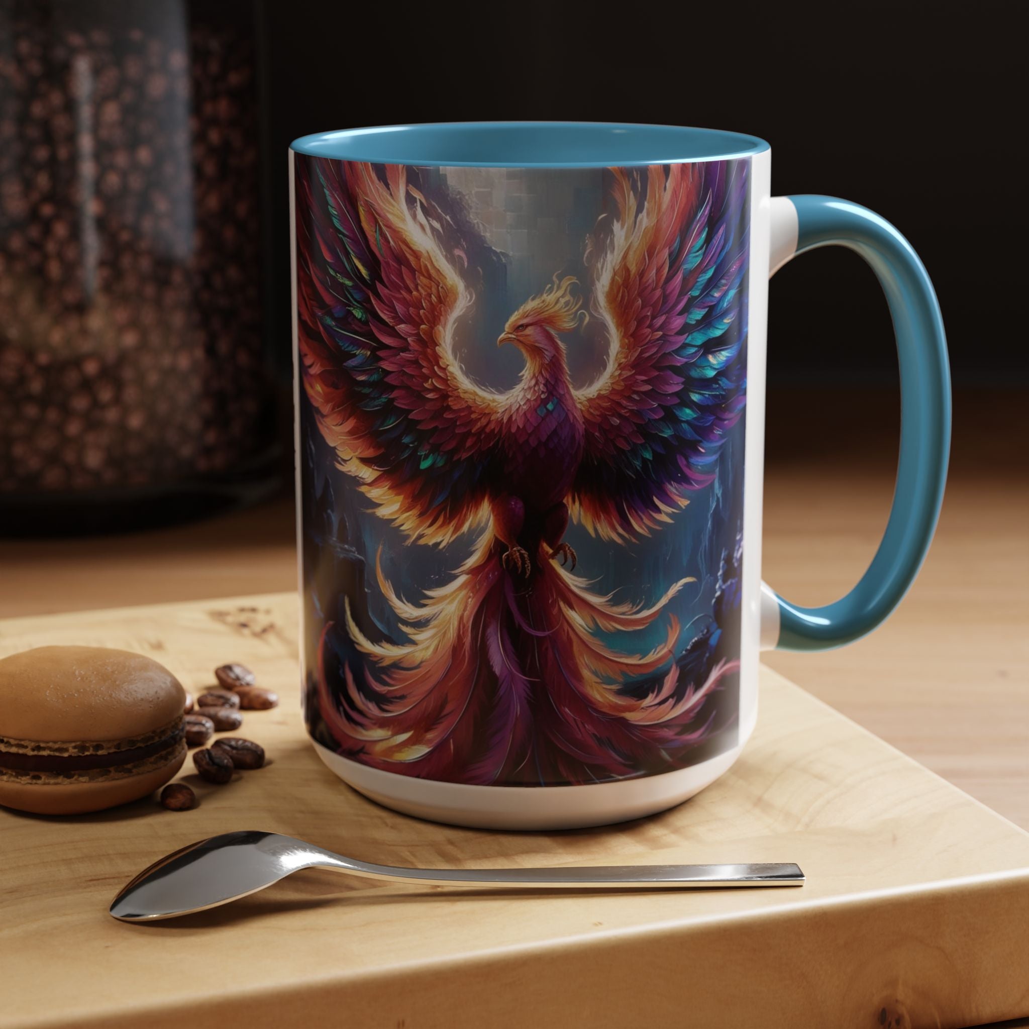 Phoenix Rising Coffee Mug: Firebird, Legendary Creature Coffee Cup, Gift for Women