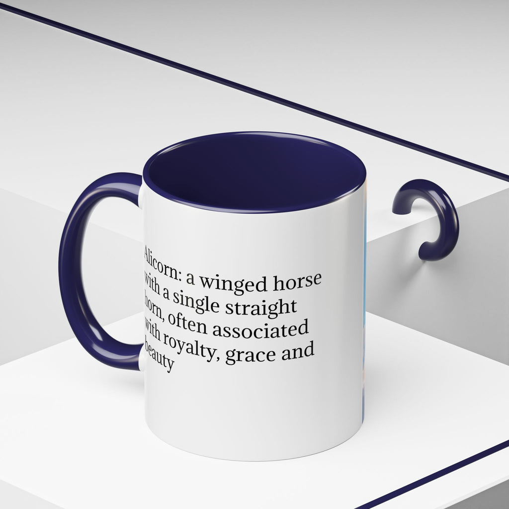 Unicorn Coffee Mug: Fairytale Alicorn, Mythical Creature, Enchanted Gift (Blue)