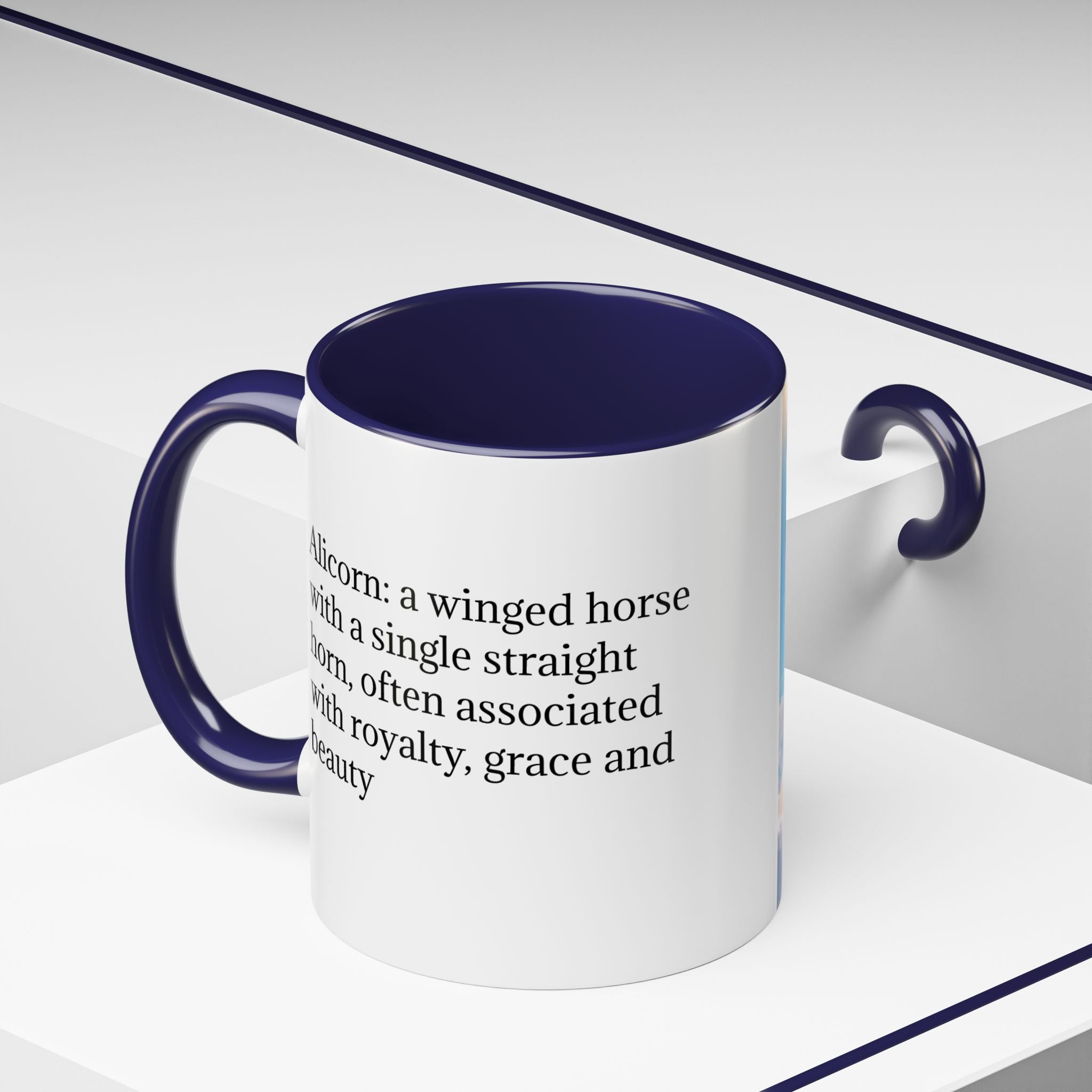 Unicorn Coffee Mug: Fairytale Alicorn, Mythical Creature, Enchanted Gift (Blue)