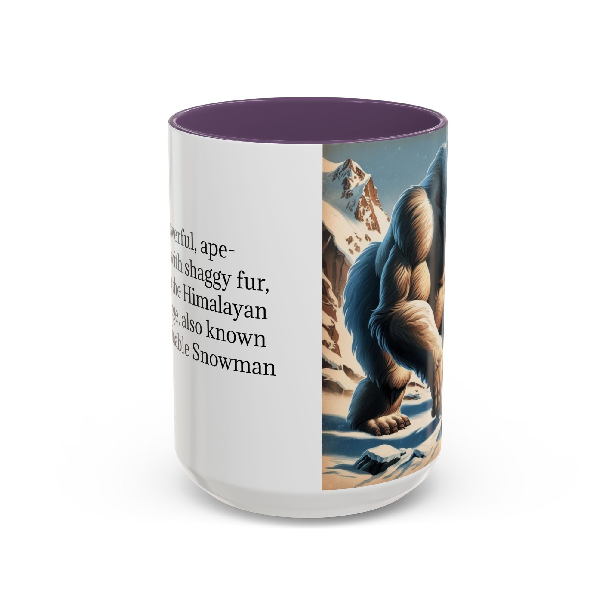 Abominable Snowman Coffee Mug: Himalayan Mountain Yeti, Mythical Creature, Sasquatch Gift