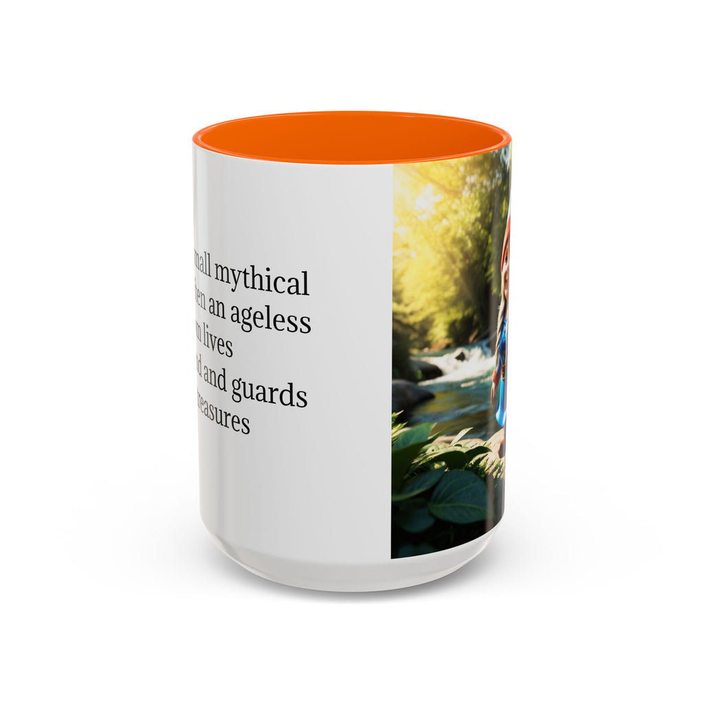 Gnome Coffee Mug:  Scandinavian Nisse, Nordic Folklore Gift, Enchanted Mushroom Garden