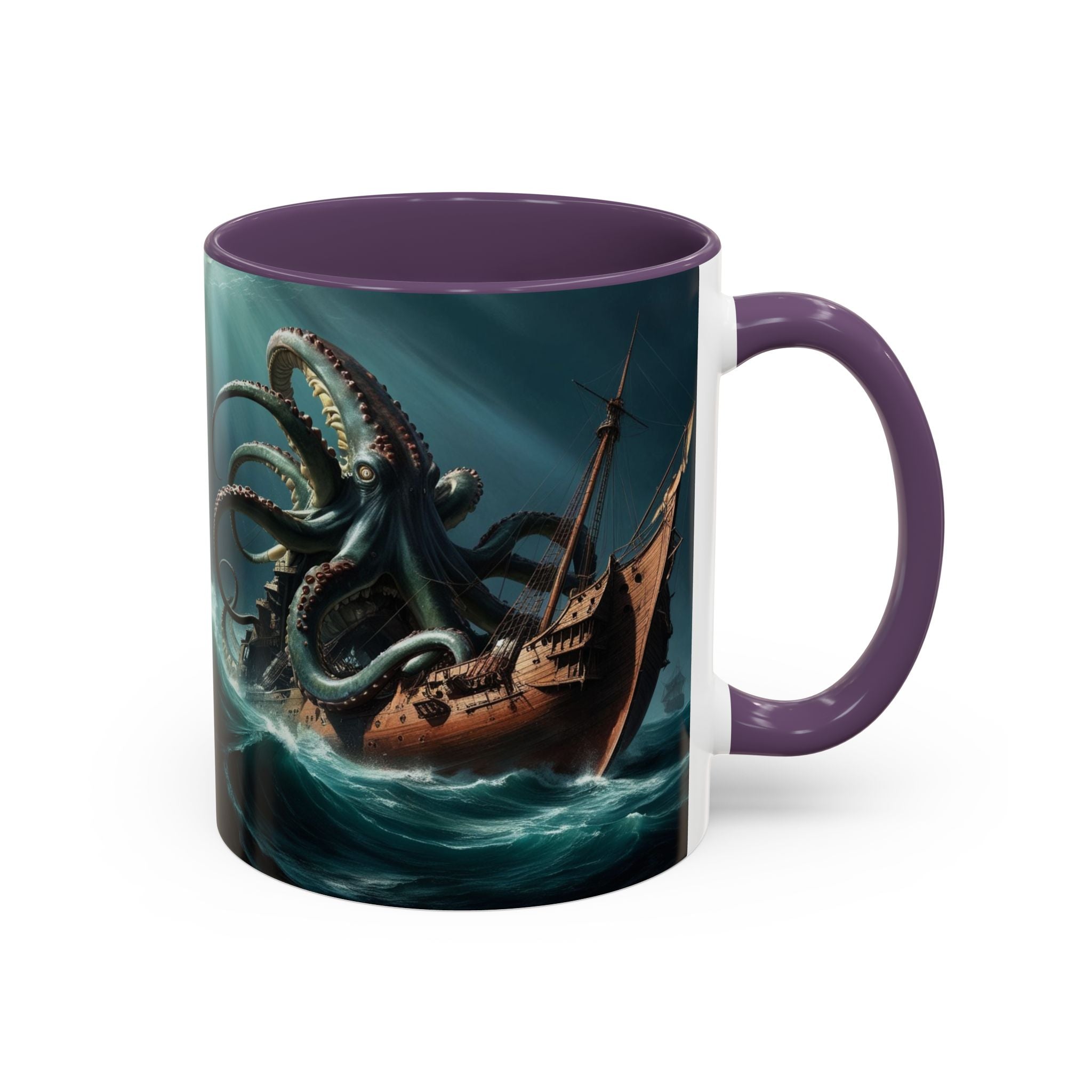 Kraken Coffee Mug: Giant Squid Coffee Cup, Legendary Monster, Nautical Gift