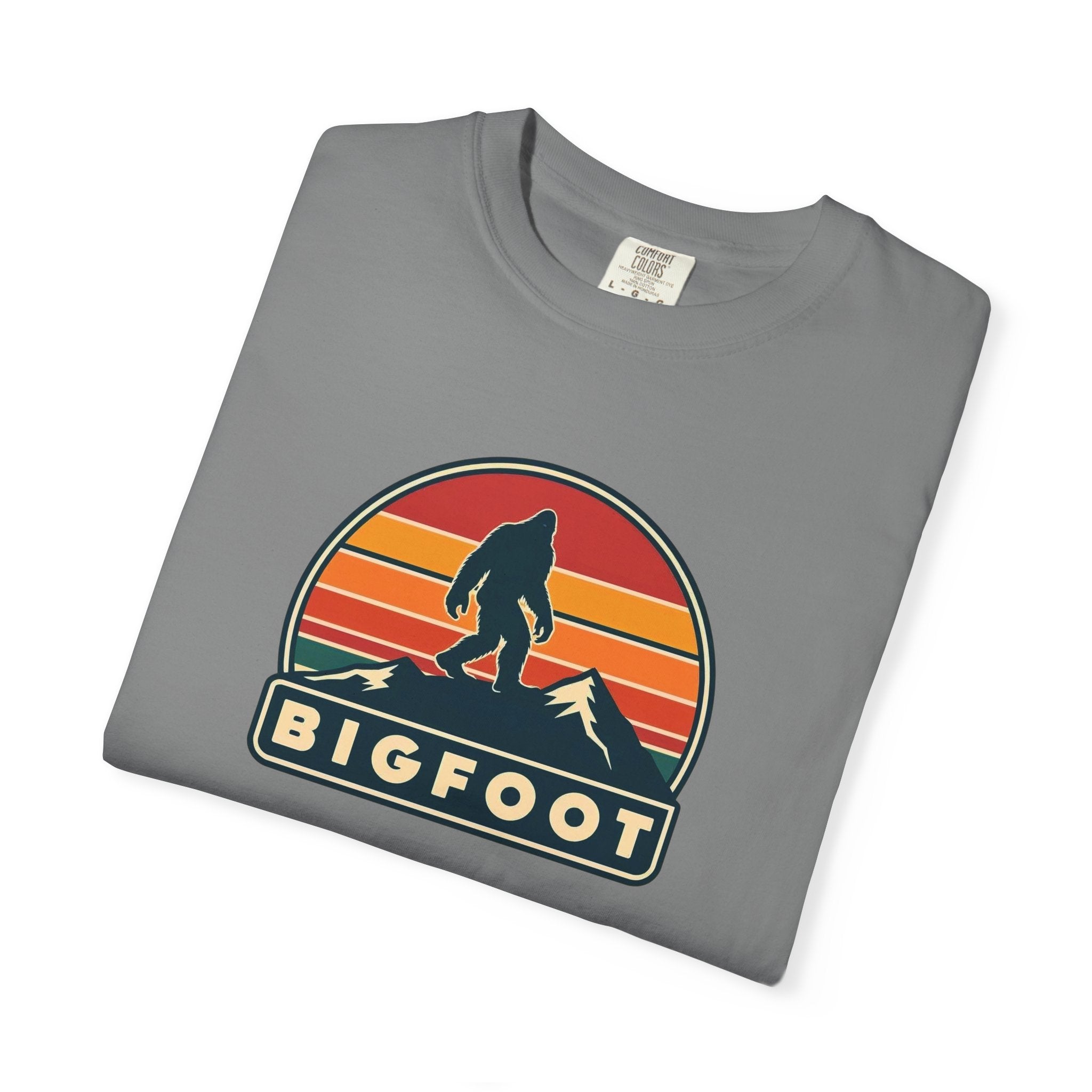 Bigfoot Shirt Comfort Colors® | Sasquatch Camping TShirt, Retro Graphic Tee, Cryptid Outdoor Clothing