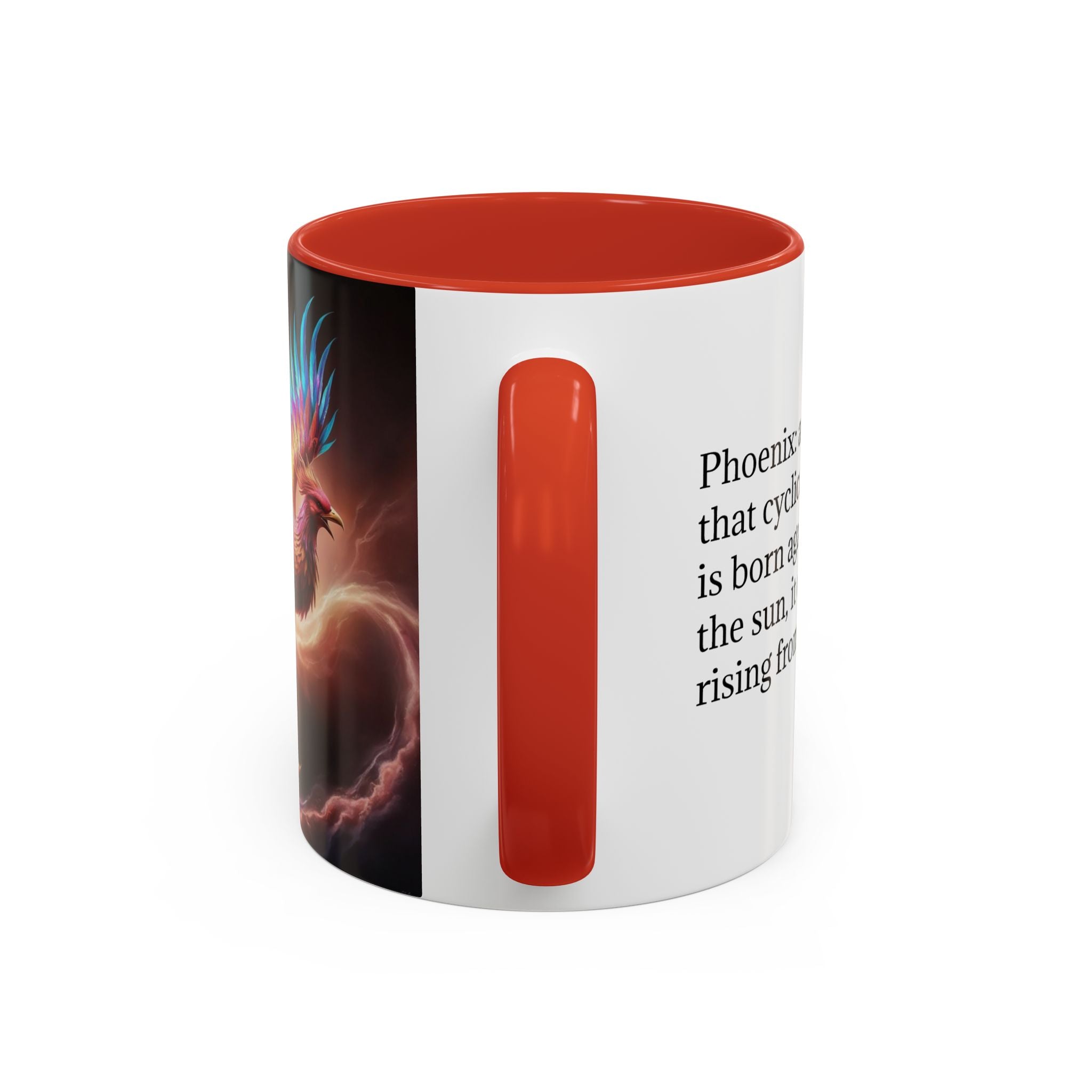 Phoenix Coffee Mug: Legendary Creature, Firebird Cryptid Coffee Cup, Renewal Rebirth