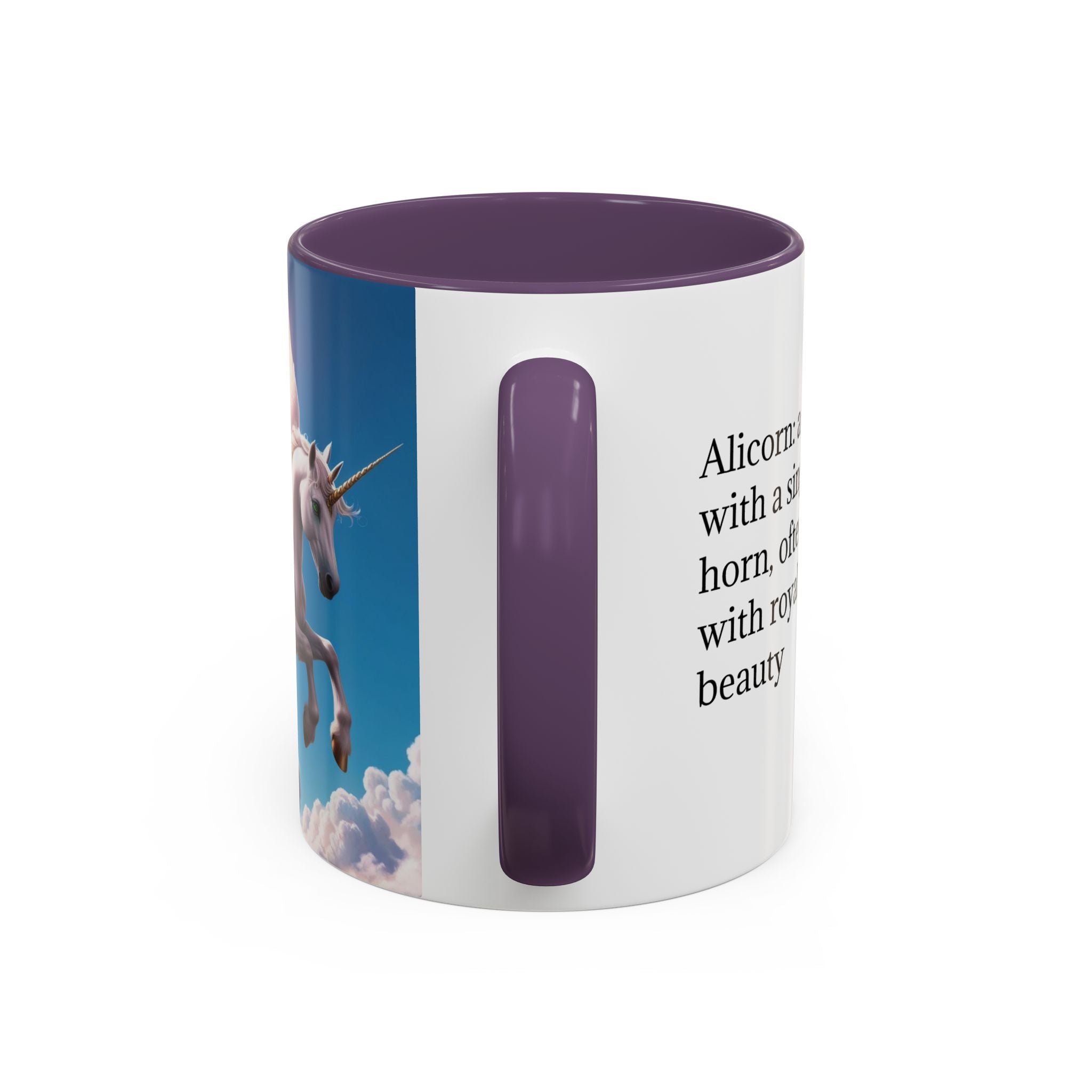 Unicorn Coffee Cup: Fantasy Alicorn Mug, Legendary Creature, Enchanted Gift (Purple)