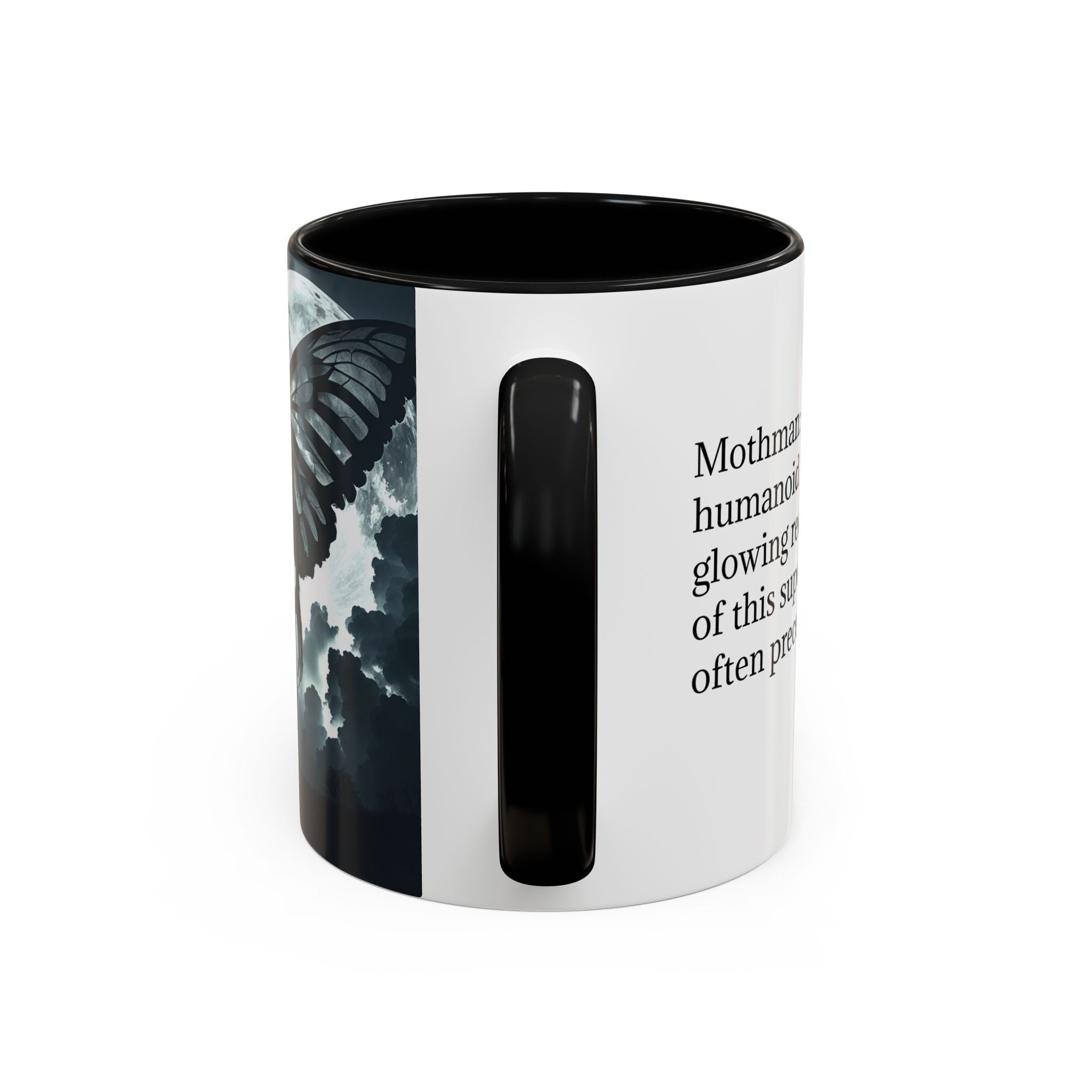 Mothman Coffee Mug: Supernatural Cryptid, Legendary Monster, Mugs for Men (Moon)