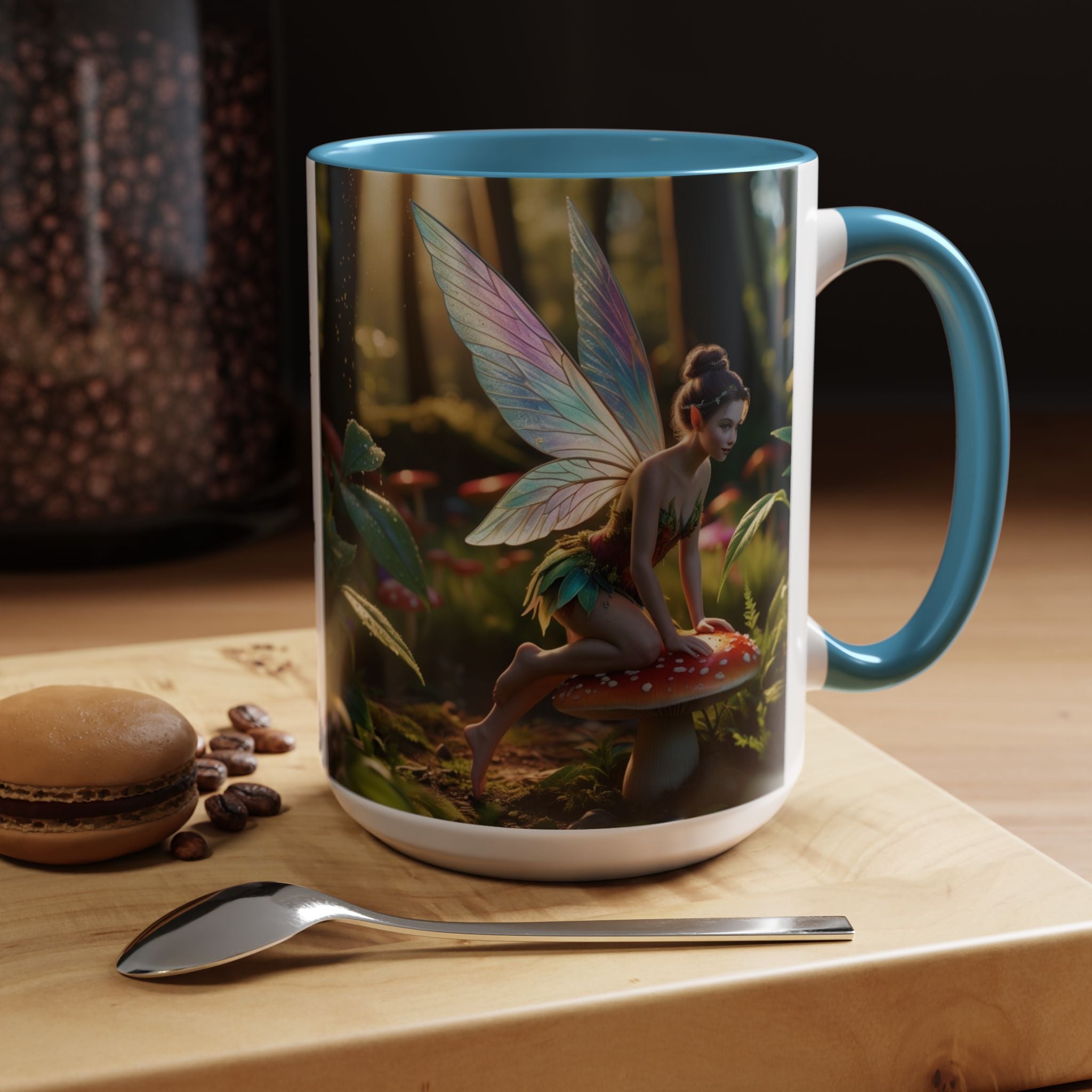 Fairy Coffee Mug: Whimsical Gift, Enchanted Toadstool Pixie Garden, Cottagecore Teacup