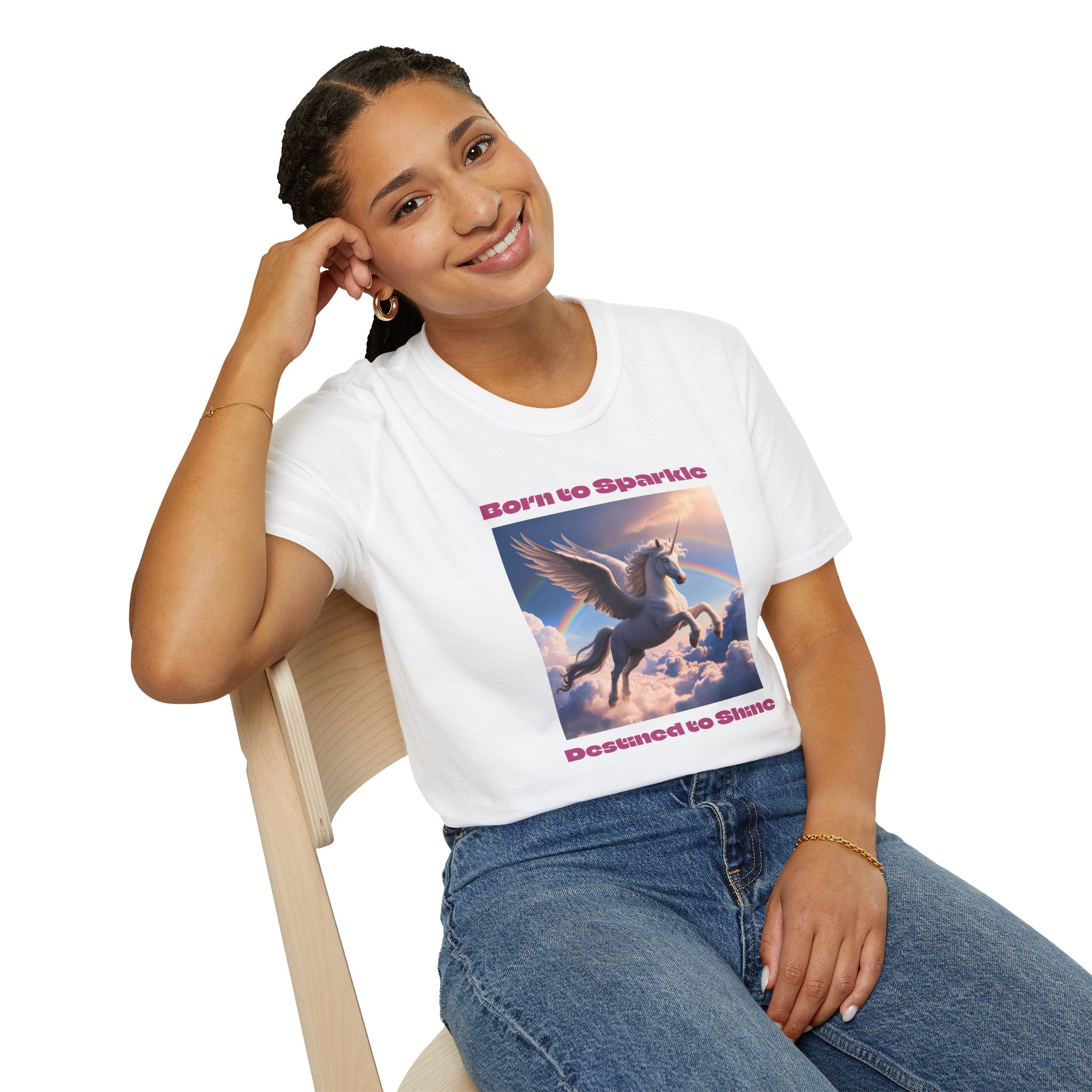 Unicorn Shirt: Legendary Alicorn Graphic Tee, Born to Sparkle, Mythical Creature