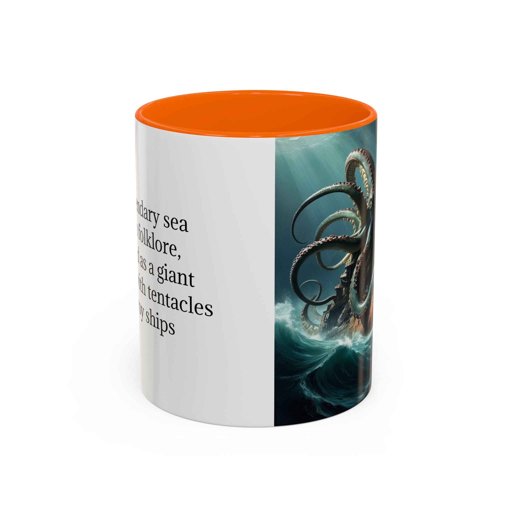 Kraken Coffee Mug: Giant Squid Coffee Cup, Legendary Monster, Nautical Gift