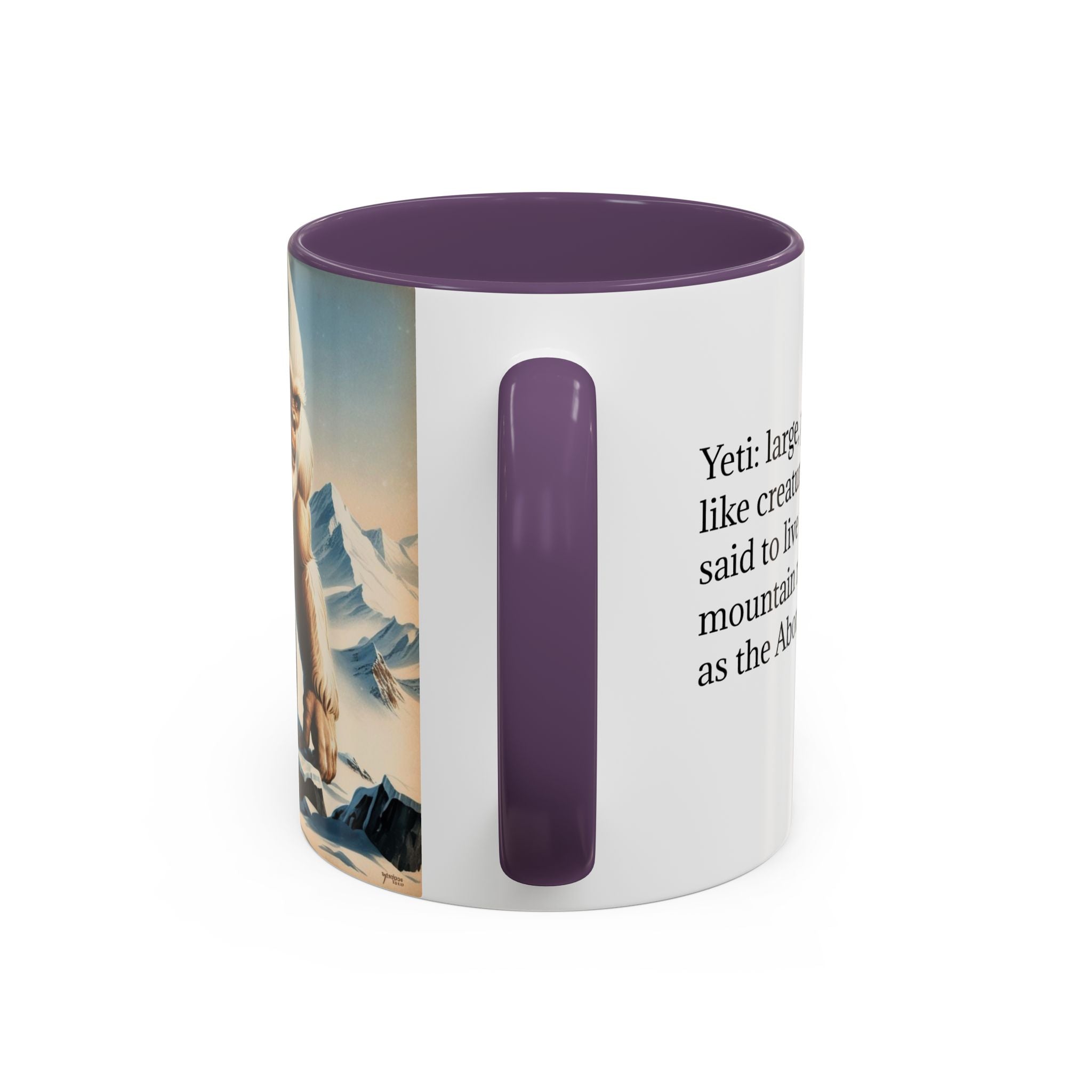 Abominable Snowman Coffee Mug: Himalayan Mountain Yeti, Mythical Creature, Sasquatch Gift