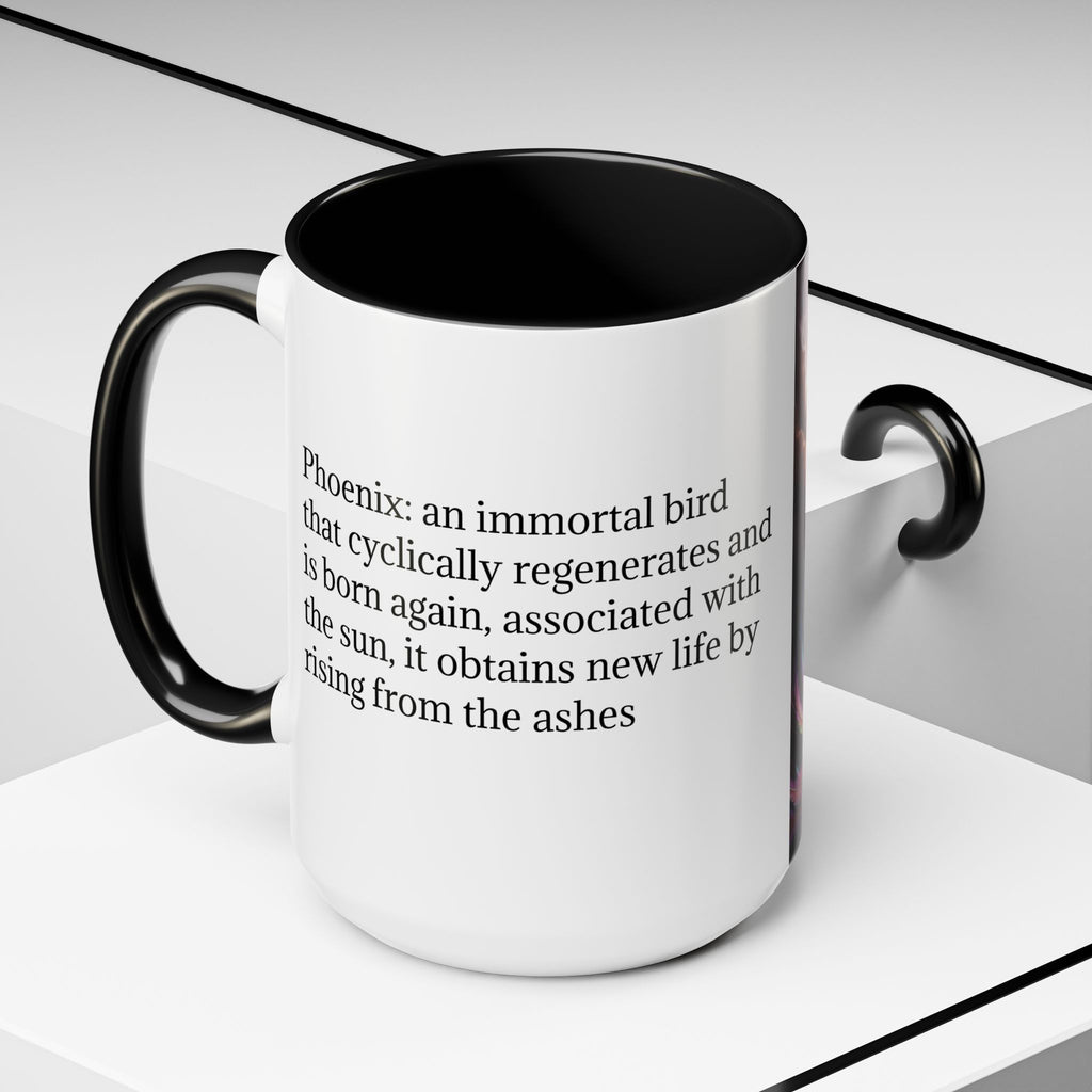 Phoenix Coffee Mug: Legendary Creature, Firebird Cryptid Coffee Cup, Renewal Rebirth