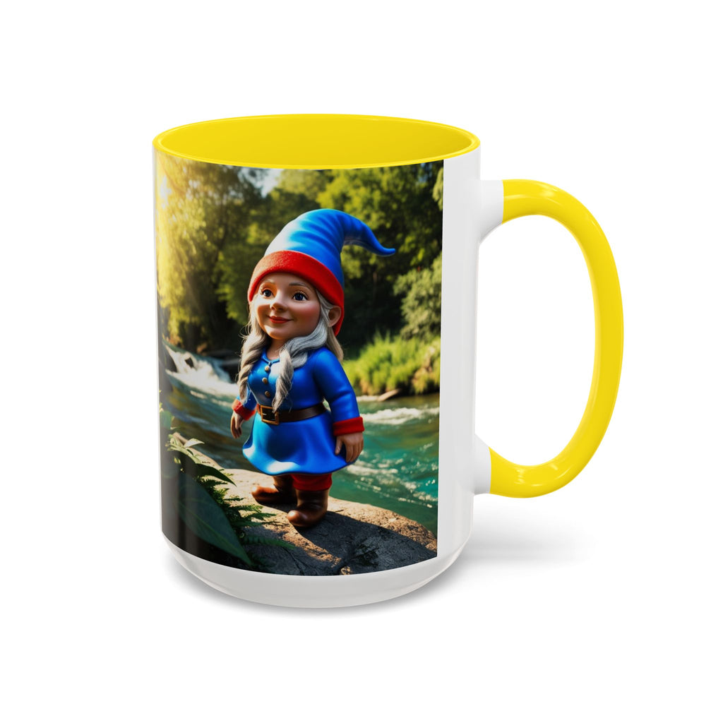Gnome Coffee Mug:  Scandinavian Nisse, Nordic Folklore Gift, Enchanted Mushroom Garden