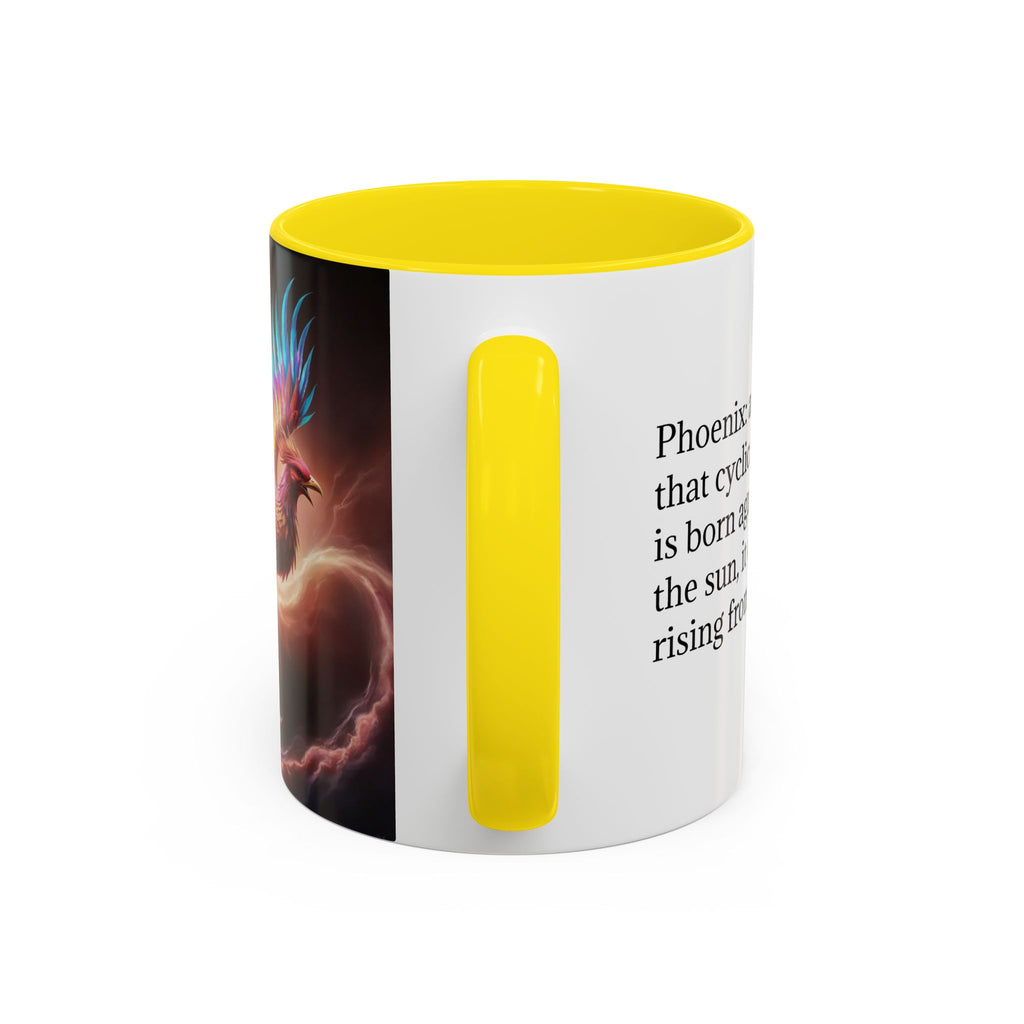 Phoenix Coffee Mug: Legendary Creature, Firebird Cryptid Coffee Cup, Renewal Rebirth