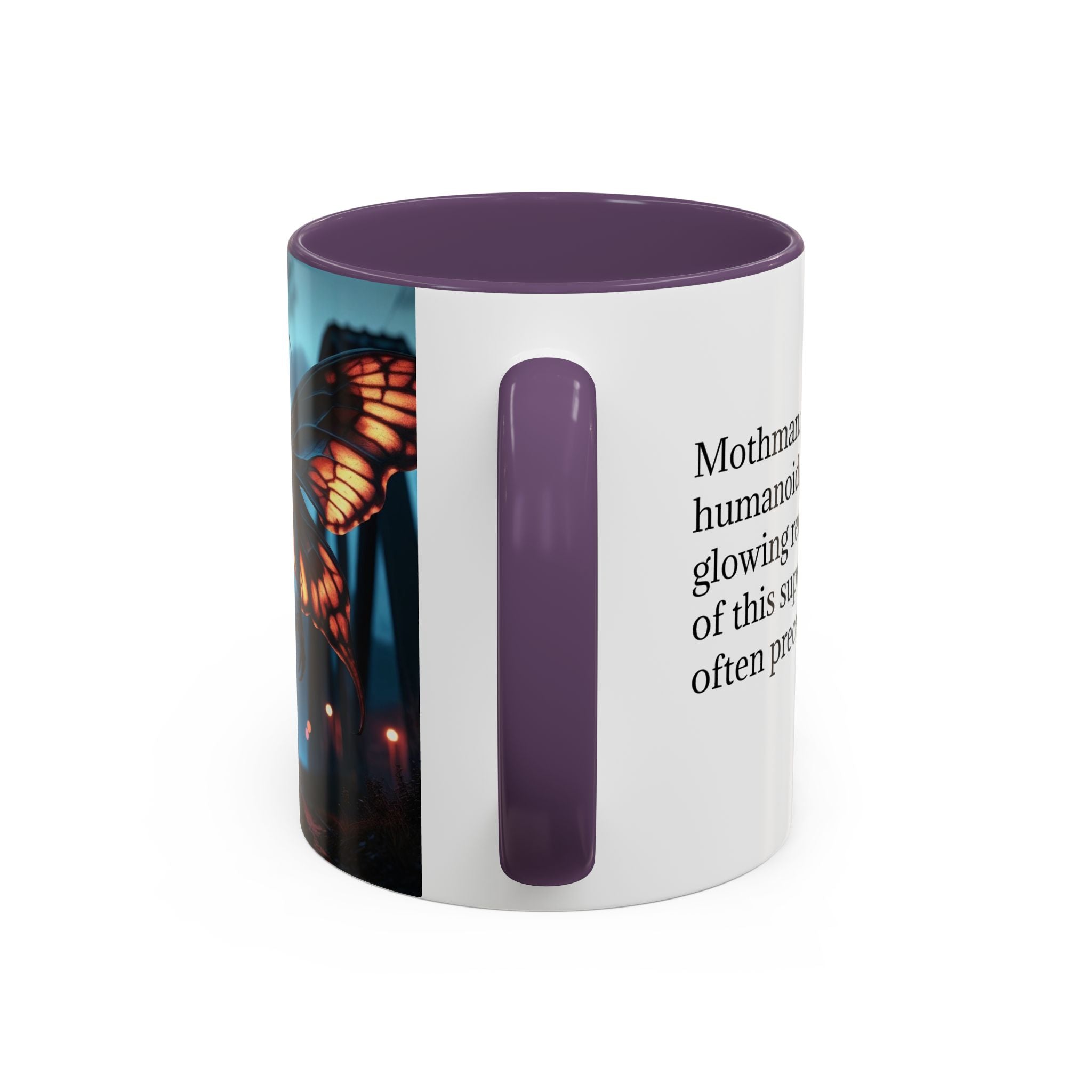 Mothman Coffee Mug: Supernatural Monster, Legendary Creature, Cryptid Gift (Bridge)