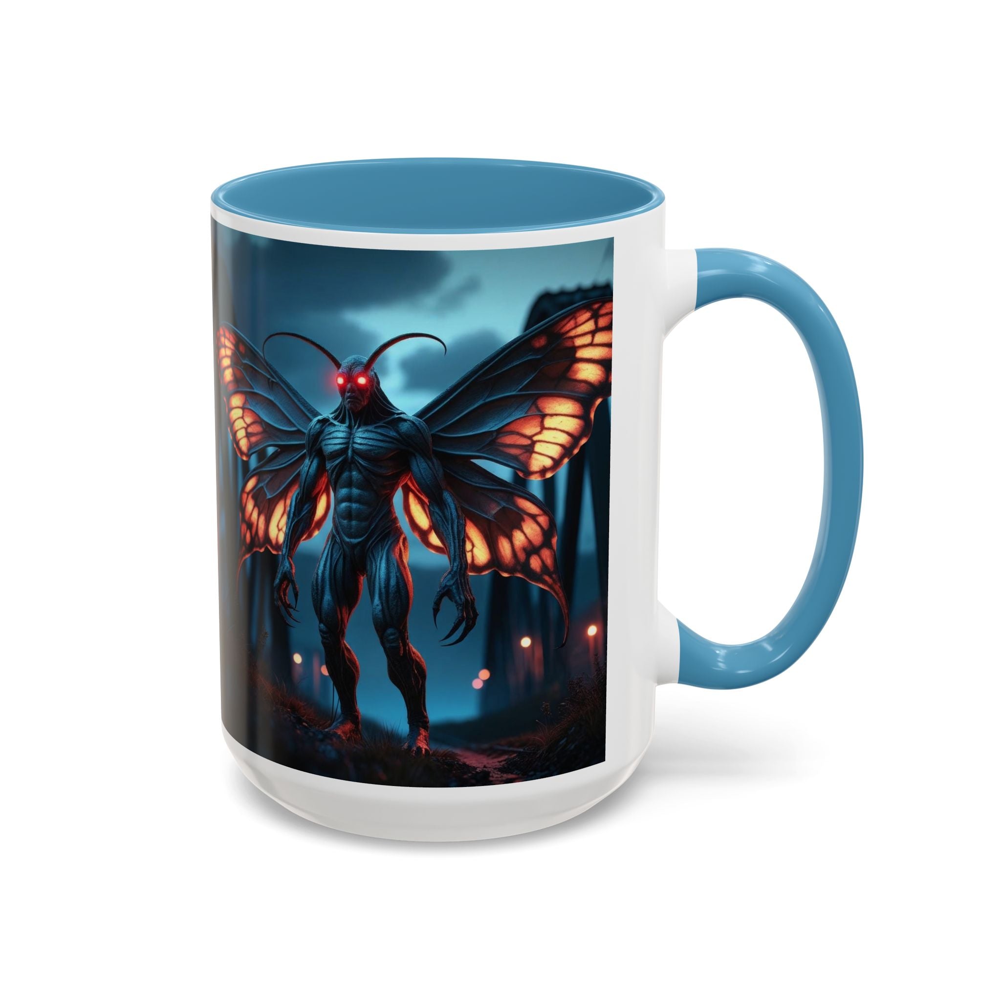 Mothman Coffee Mug: Supernatural Monster, Legendary Creature, Cryptid Gift (Bridge)