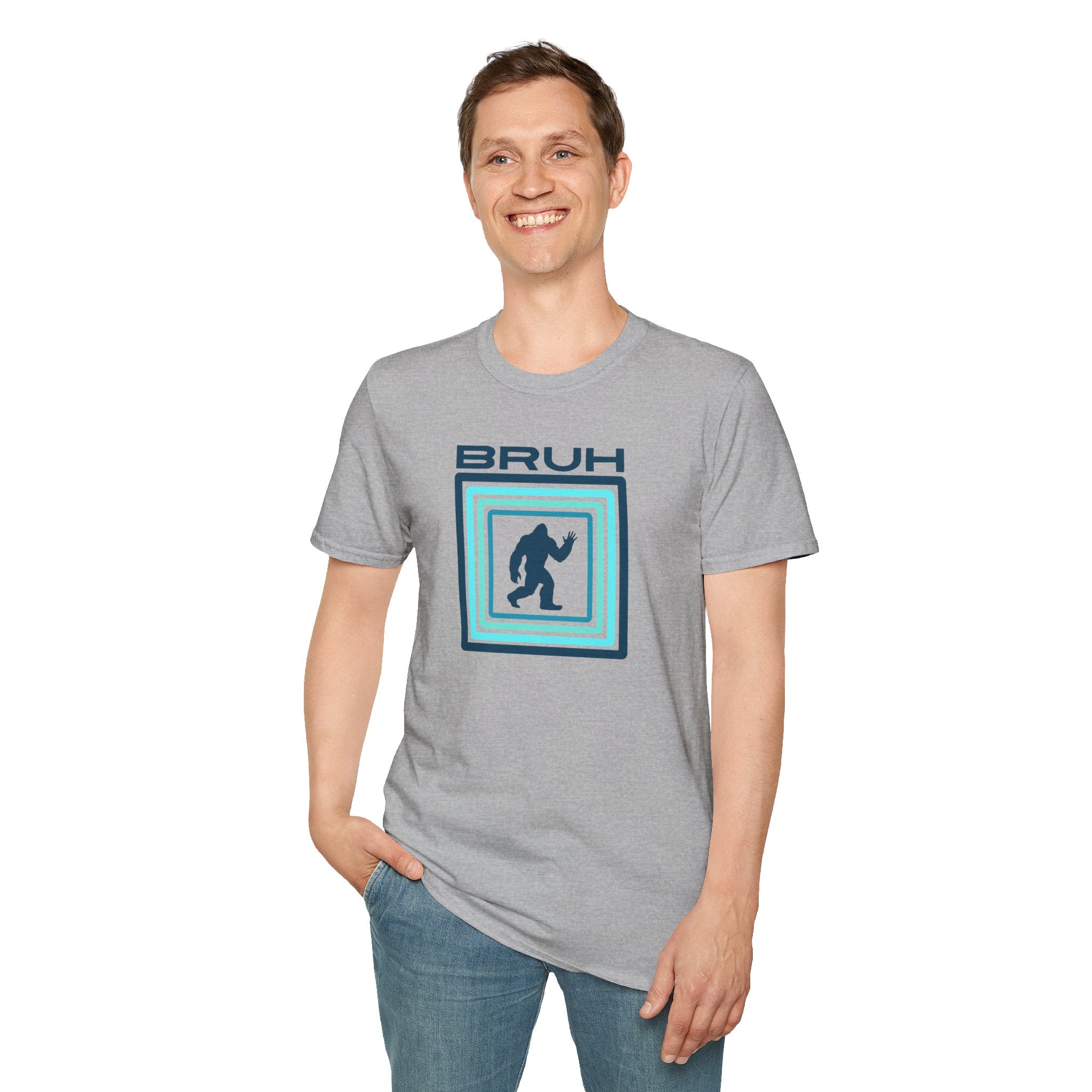 Bigfoot Graphic Tee: Sasquatch Shirt, Bruh, Soft Cotton T-shirt, Legendary Cryptid