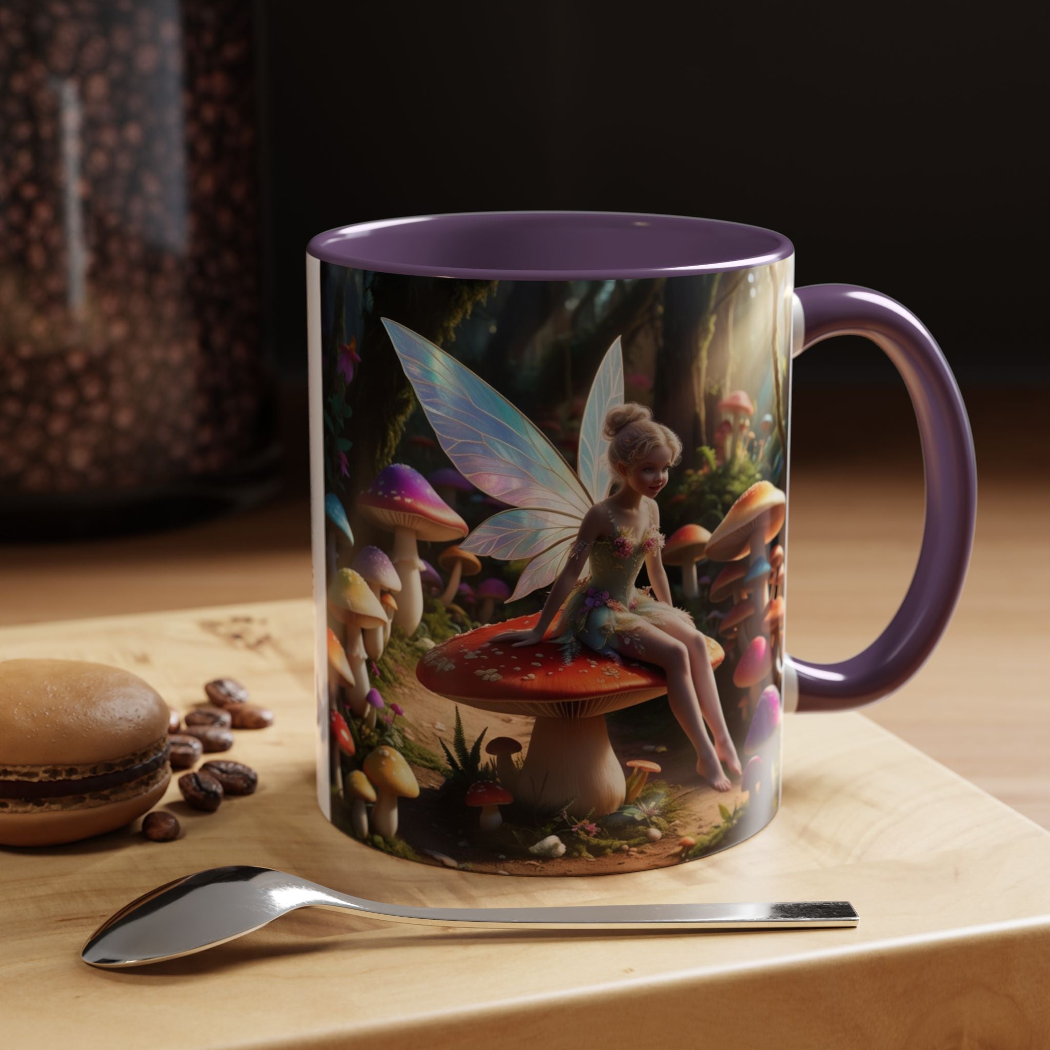 Fairy Garden Mug: Ceramic Toadstool Coffee Cup, Enchanted Forest Fantasy Gift