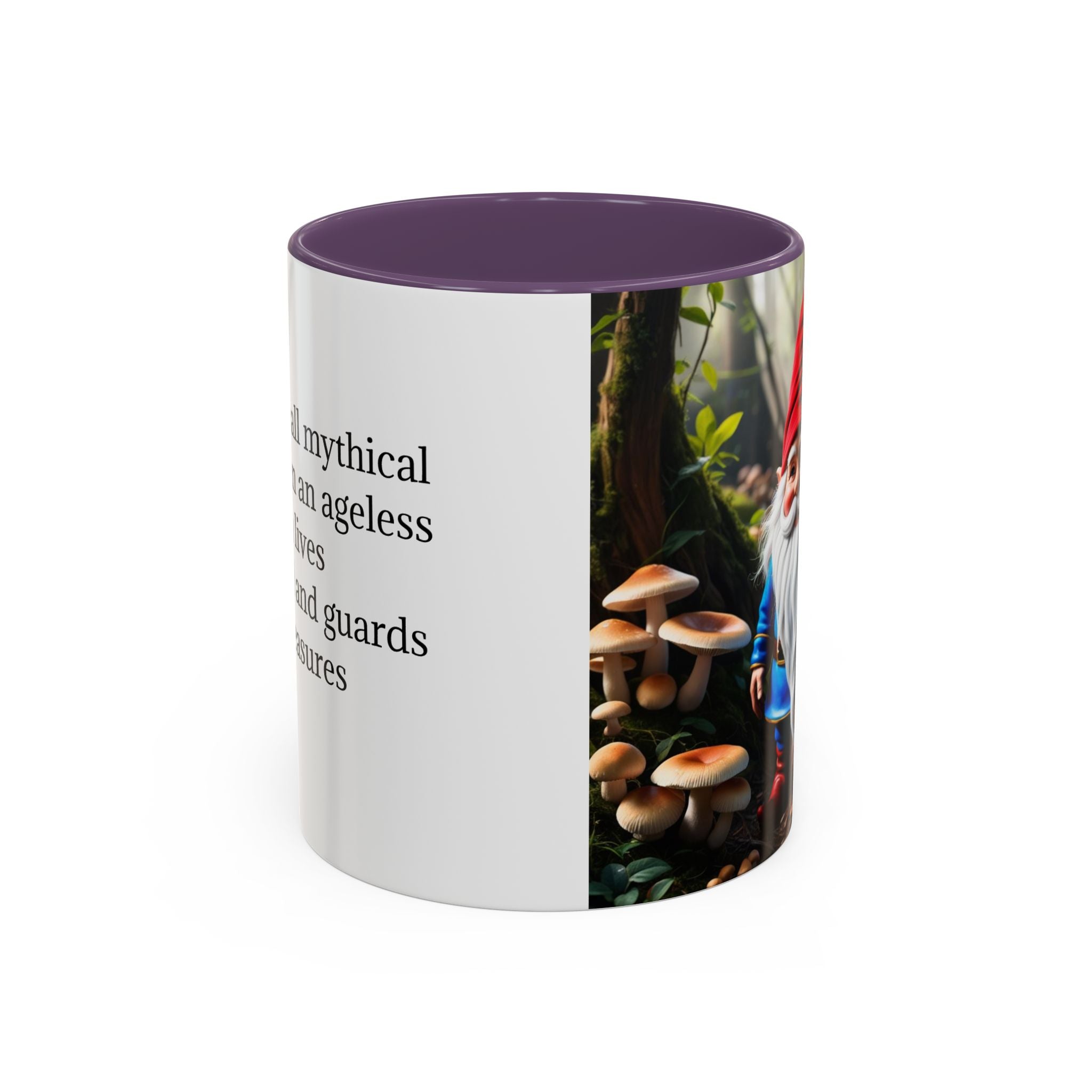 Gnome Coffee Mug: Nordic Folklore Gift, Scandinavian Nisse, Enchanted Mushroom Garden