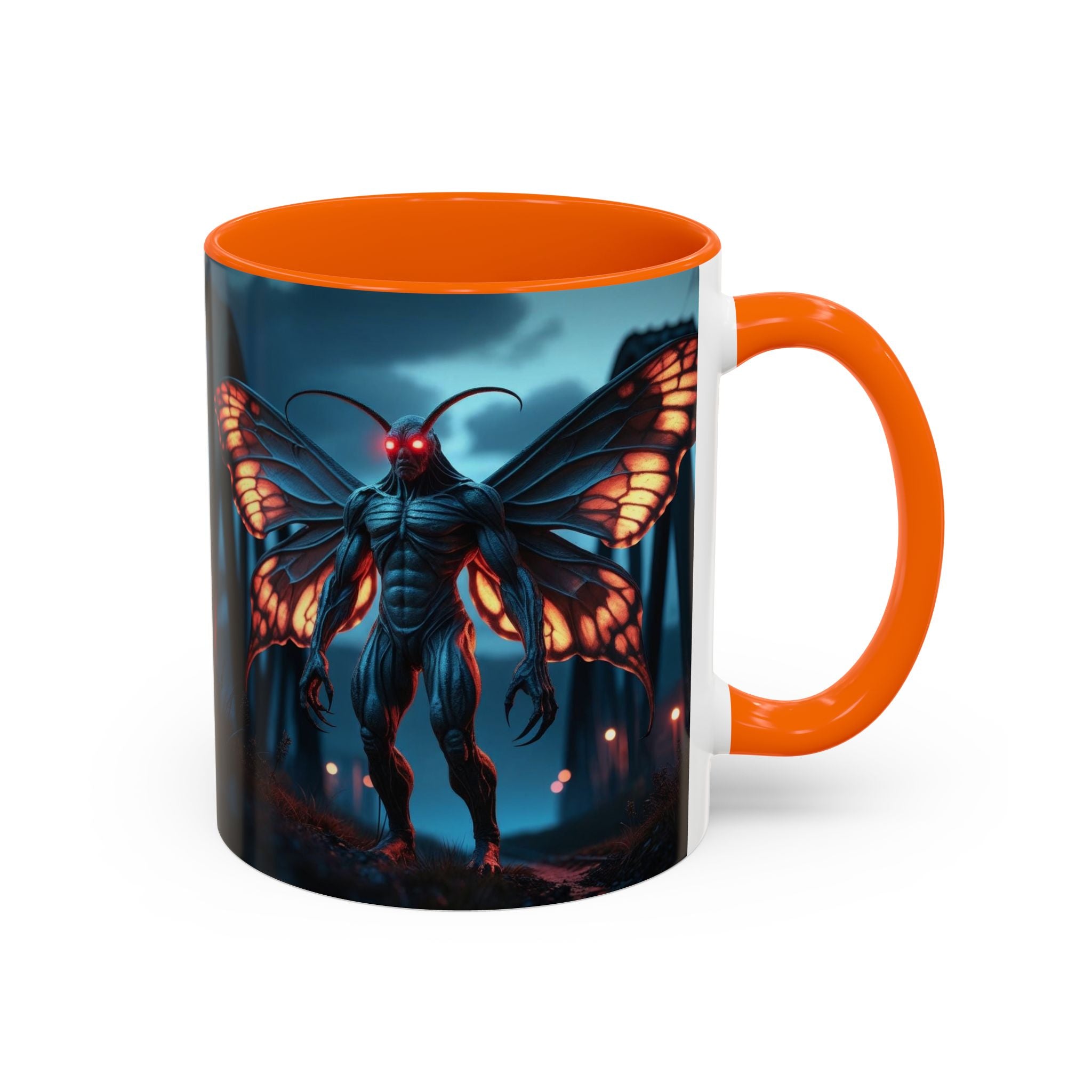 Mothman Coffee Mug: Supernatural Monster, Legendary Creature, Cryptid Gift (Bridge)