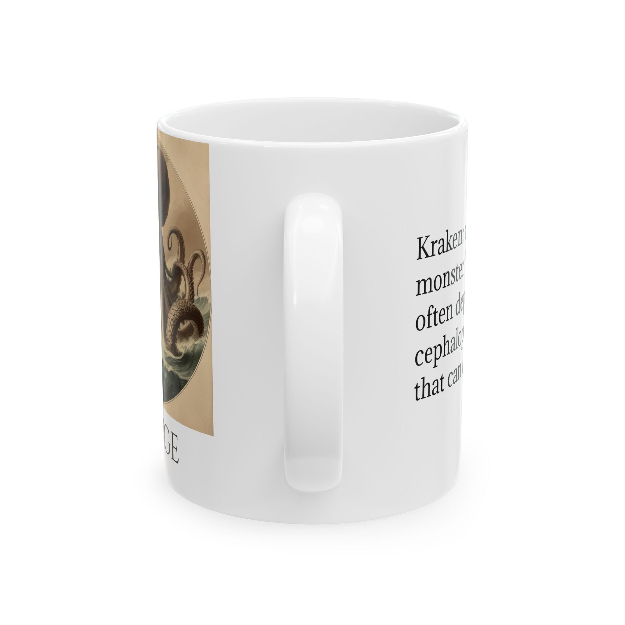 Customizable Kraken Coffee Mug: Mythical Creature, Octopus Coffee Cup, Sea Monster Gift