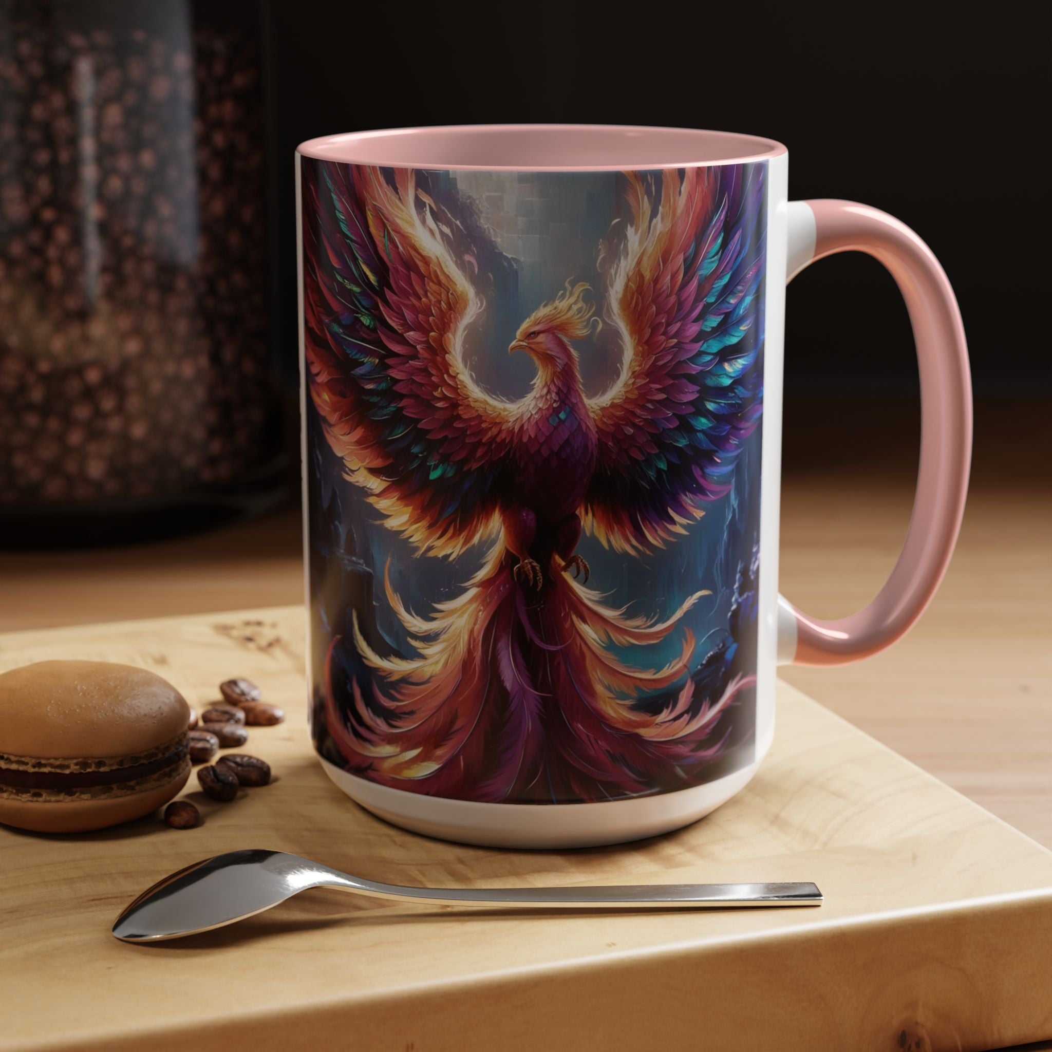 Phoenix Rising Coffee Mug: Firebird, Legendary Creature Coffee Cup, Gift for Women