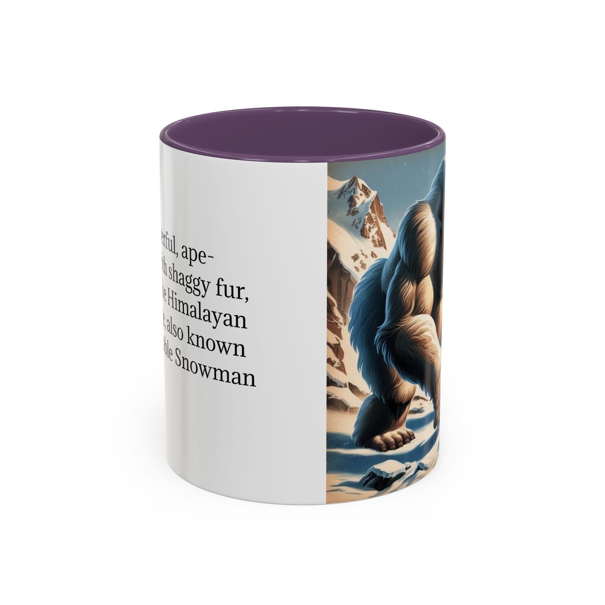 Abominable Snowman Coffee Mug: Himalayan Mountain Yeti, Mythical Creature, Sasquatch Gift