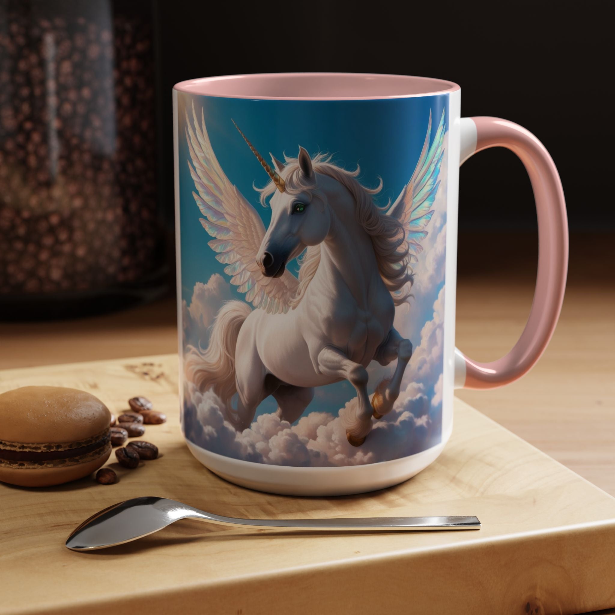 Unicorn Coffee Mug: Fairytale Alicorn, Mythical Creature, Enchanted Gift (Blue)