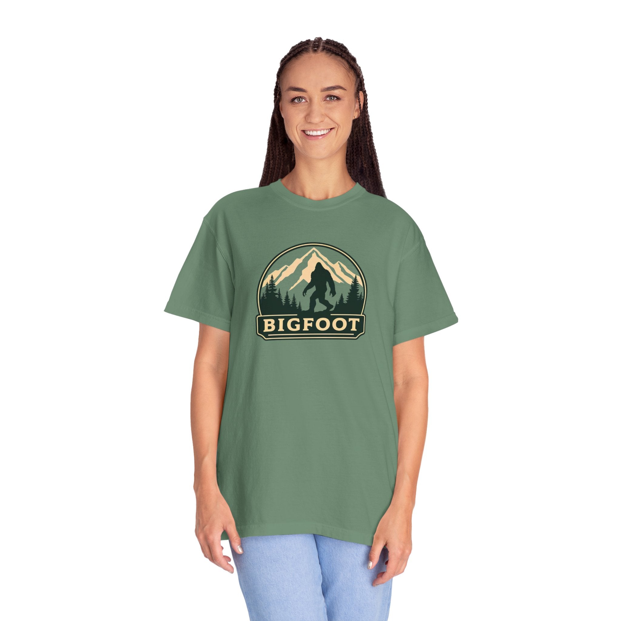 Sasquatch Camping TShirt | Bigfoot Graphic Tee, Comfort Colors®, Retro Hiking Shirt