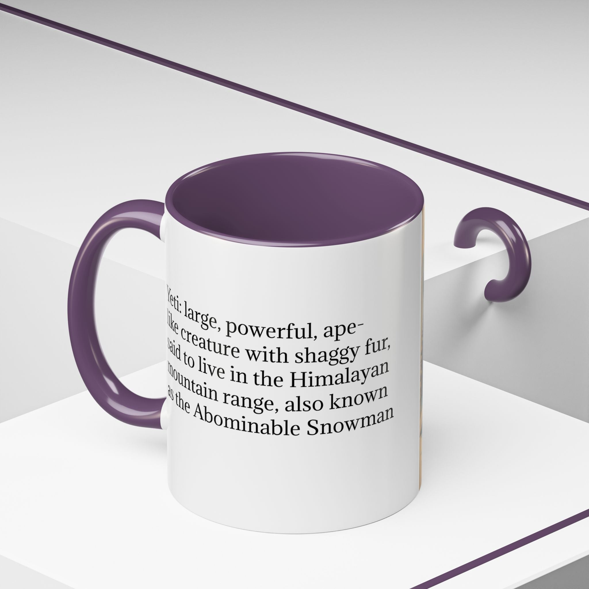 Abominable Snowman Ceramic Mug: Yeti Coffee Cup, Himalayan Mountain Cryptid, Bigfoot Camping Gift