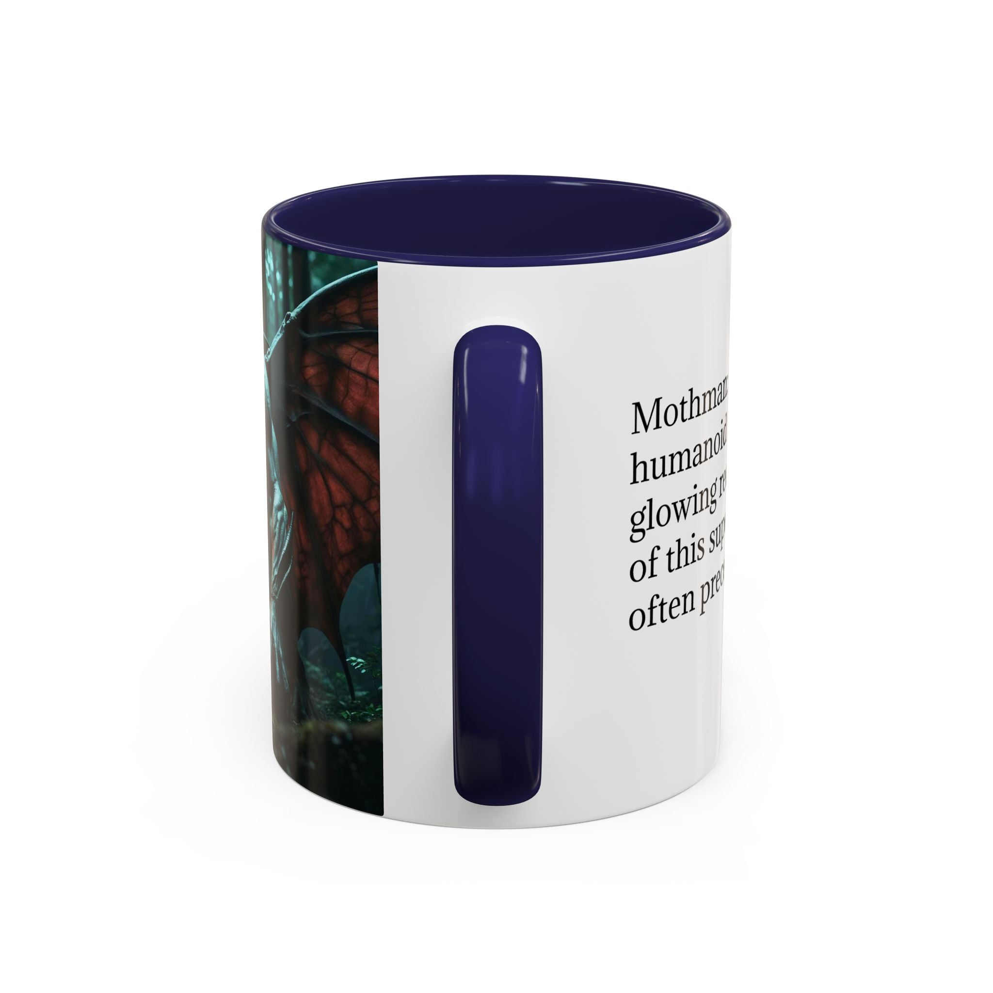 Mothman Mug: Supernatural Monster, Cryptid Mug, Mythical Creature, Urban Legend (Crouching)