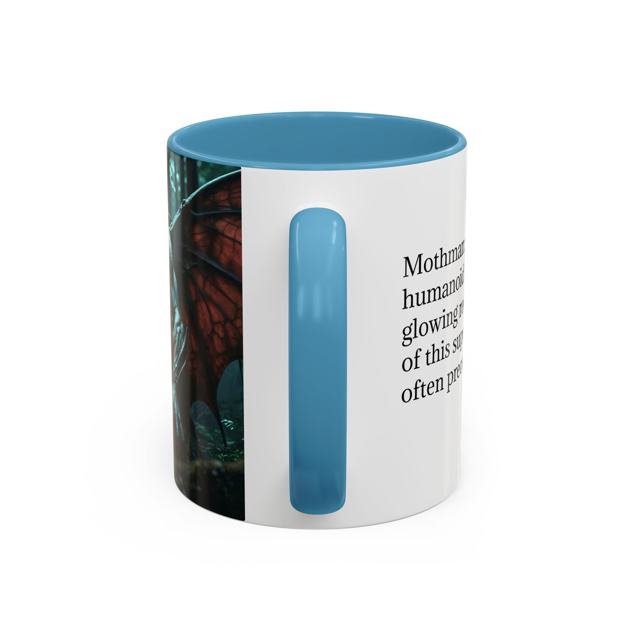 Mothman Mug: Supernatural Monster, Cryptid Mug, Mythical Creature, Urban Legend (Crouching)