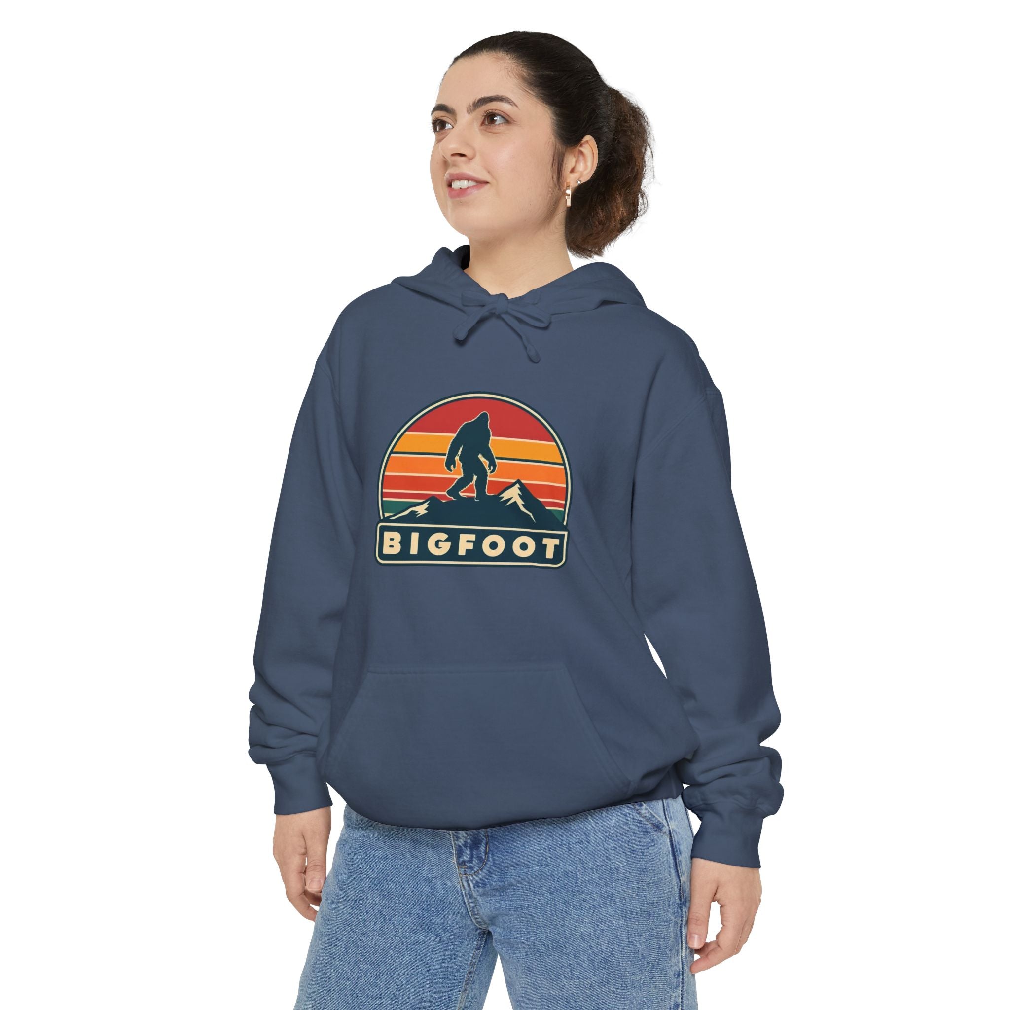 Bigfoot Hoodie Comfort Colors® | Sasquatch Sweatshirt, Cozy Unisex Pullover, Wilderness Adventure Apparel,