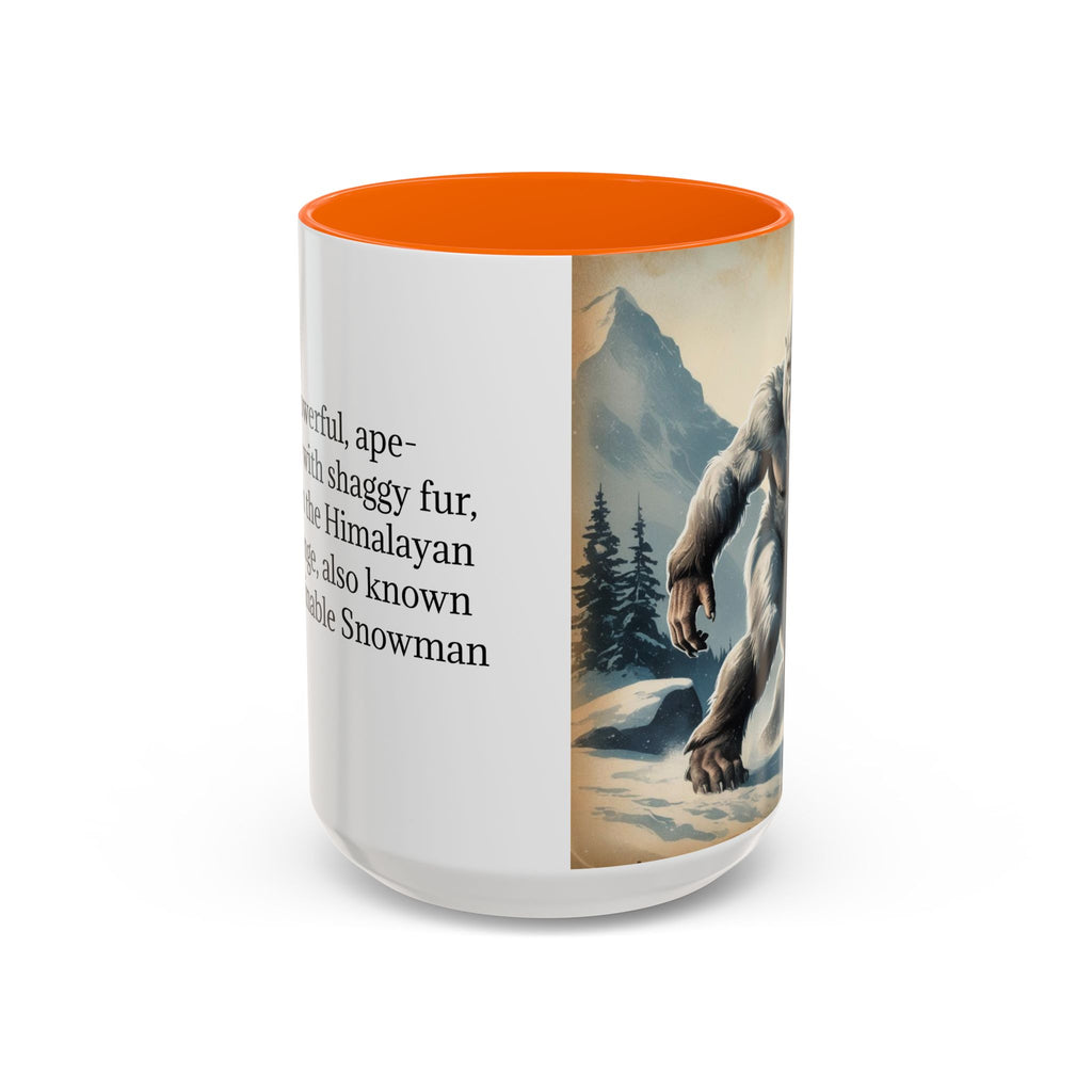 Abominable Snowman Ceramic Mug: Yeti Coffee Cup, Himalayan Mountain Cryptid, Bigfoot Camping Gift