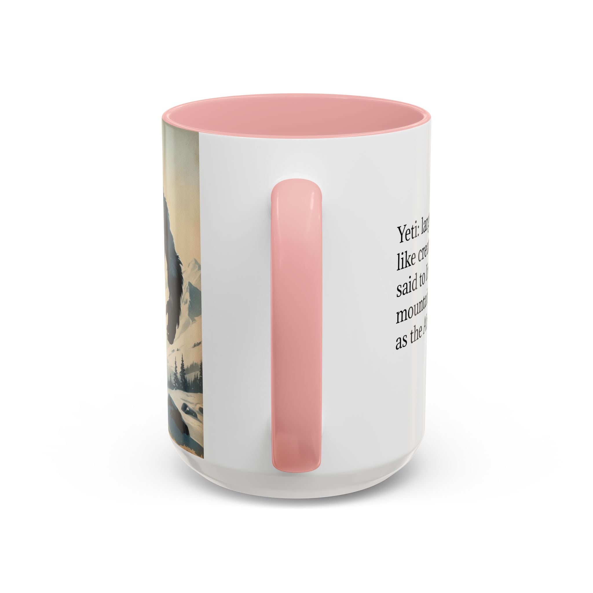 Abominable Snowman Ceramic Mug: Yeti Coffee Cup, Himalayan Mountain Cryptid, Bigfoot Camping Gift