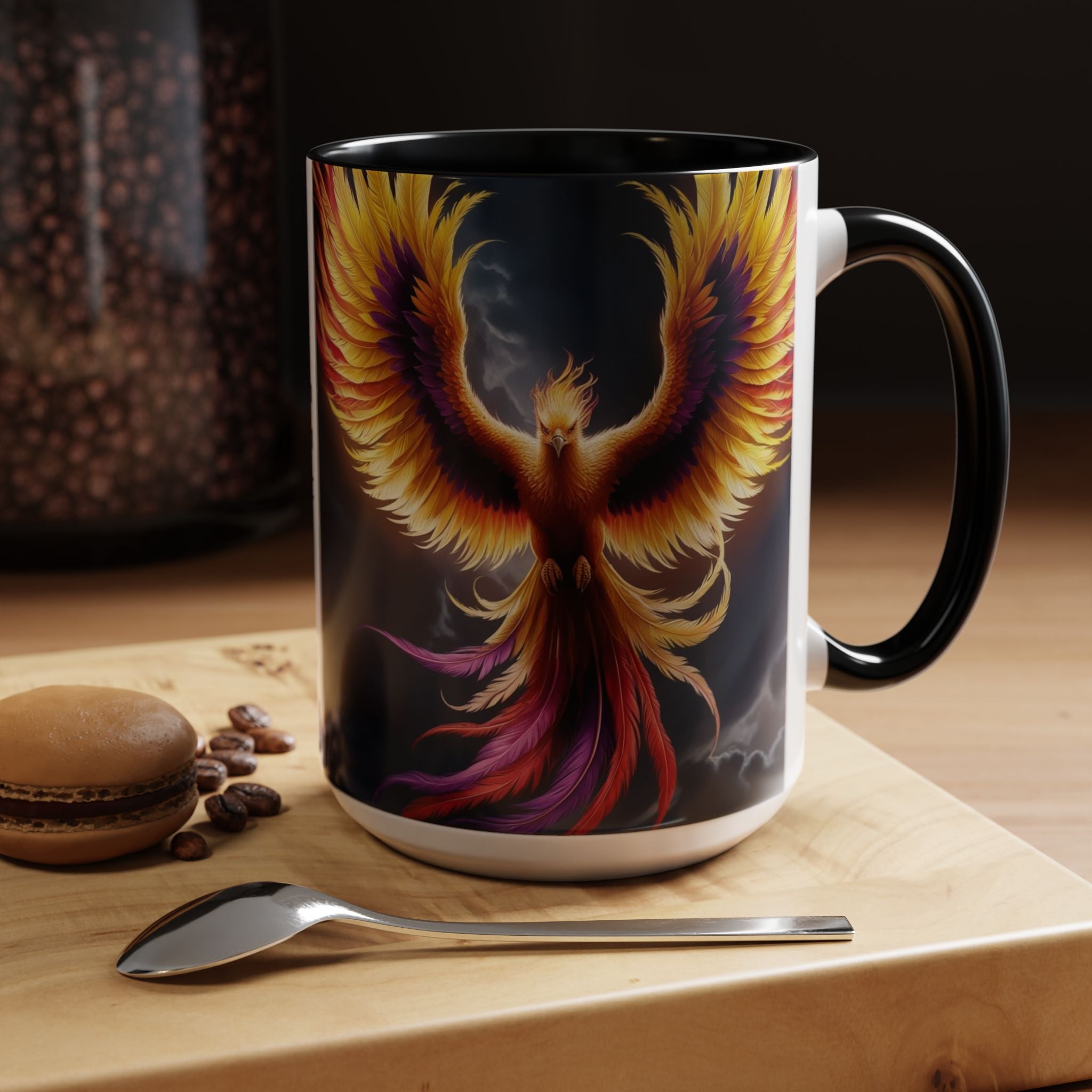 Phoenix Coffee Mug: Mythical Firebird Ceramic Cup, Fantasy Mug, Legendary Creature