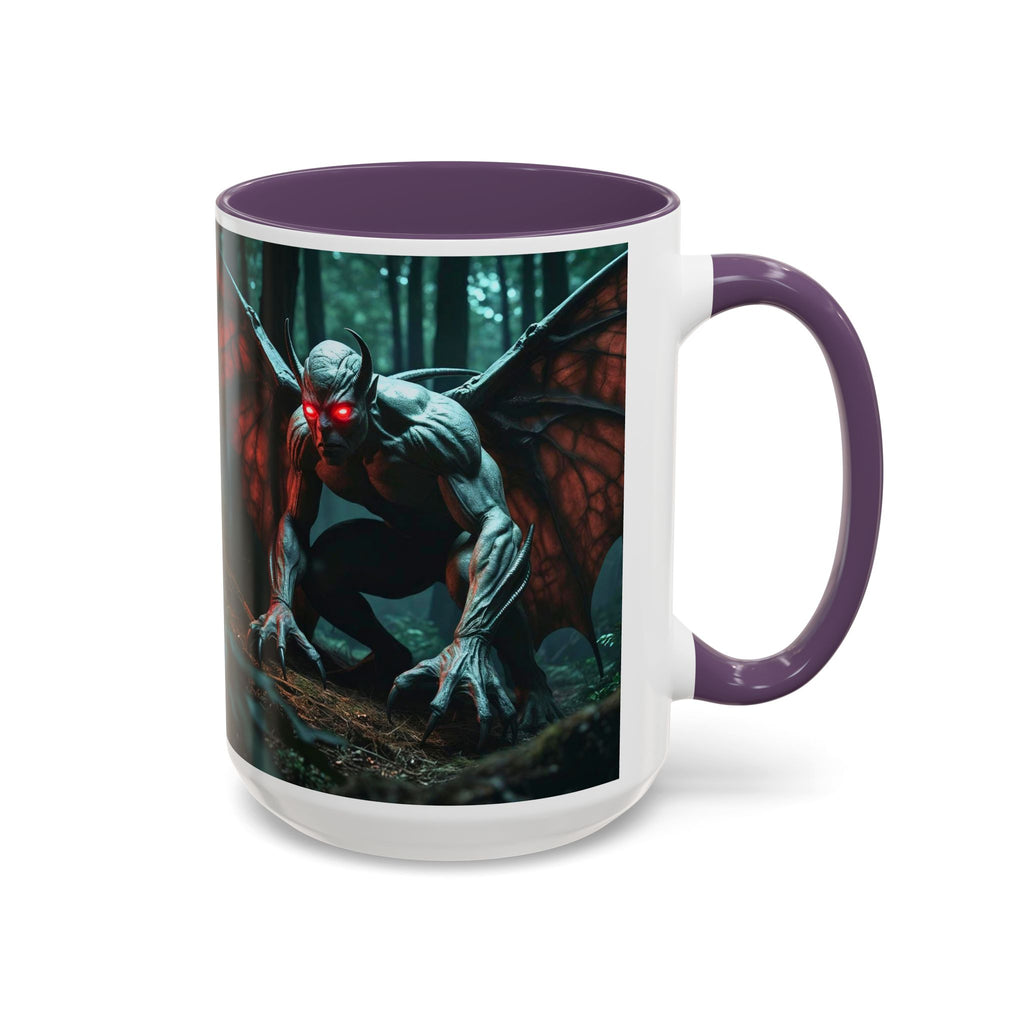 Mothman Mug: Supernatural Monster, Cryptid Mug, Mythical Creature, Urban Legend (Crouching)