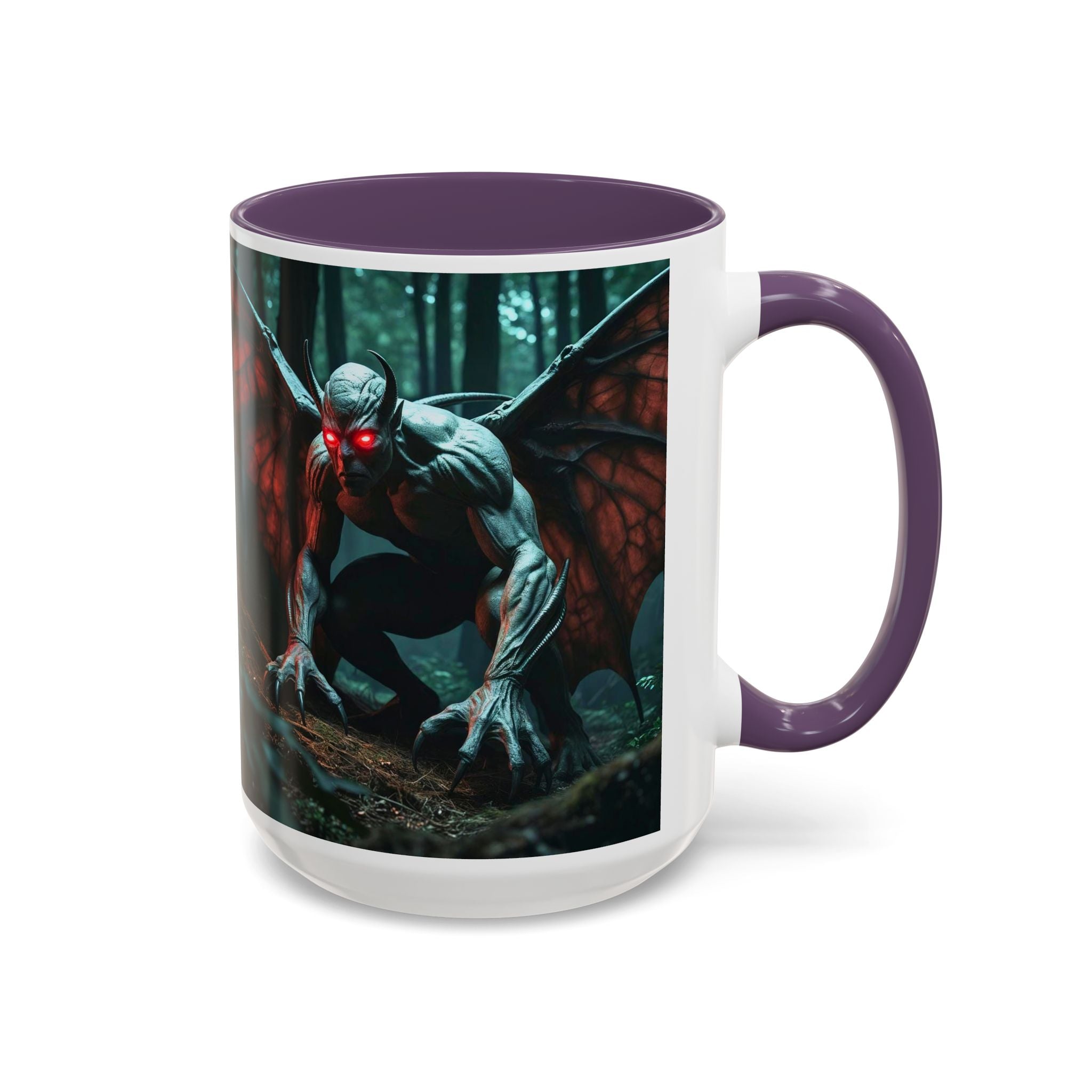Mothman Mug: Supernatural Monster, Cryptid Mug, Mythical Creature, Urban Legend (Crouching)