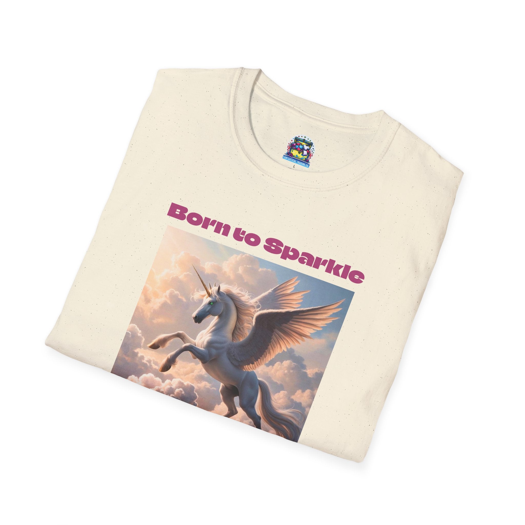 Unicorn Graphic Tee: Legendary Alicorn, Soft Cotton Shirt, Born to Sparkle