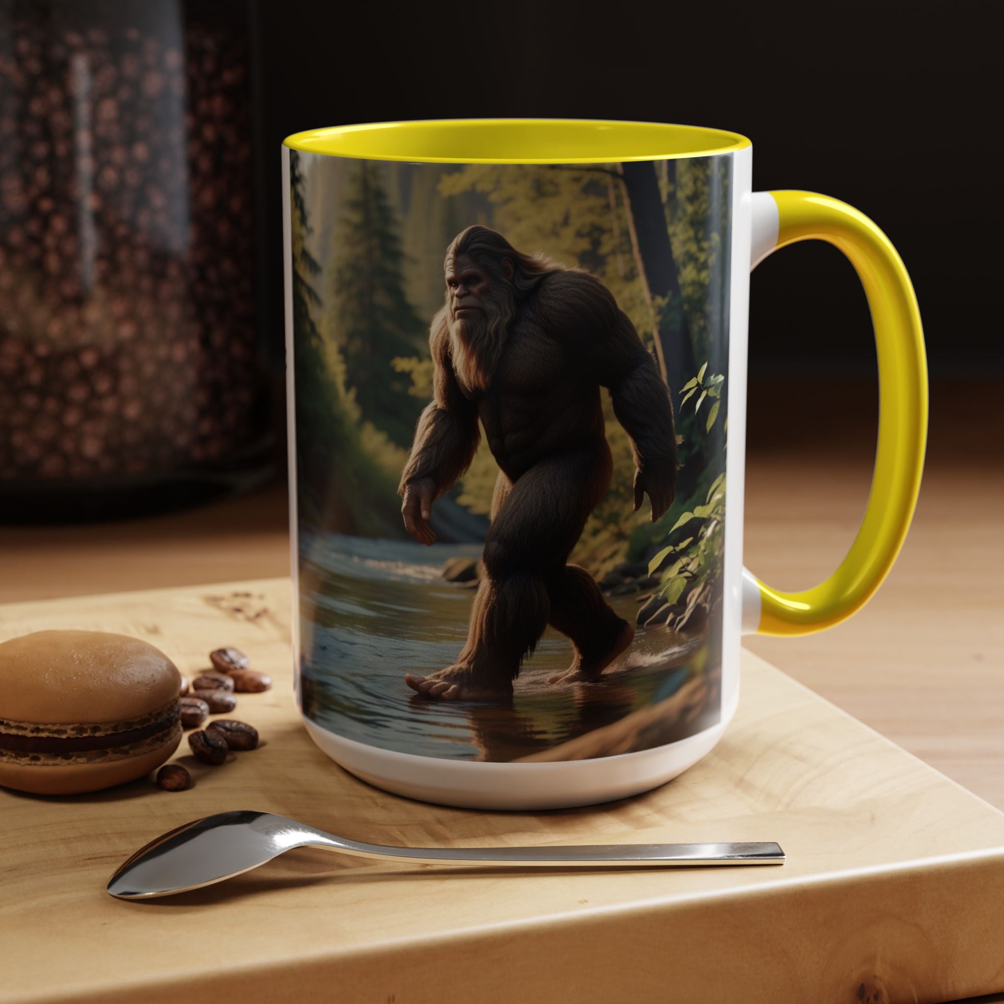 Bigfoot Coffee Mug: Sasquatch, Forest Cryptid, Mythical Creature, Camping Gift