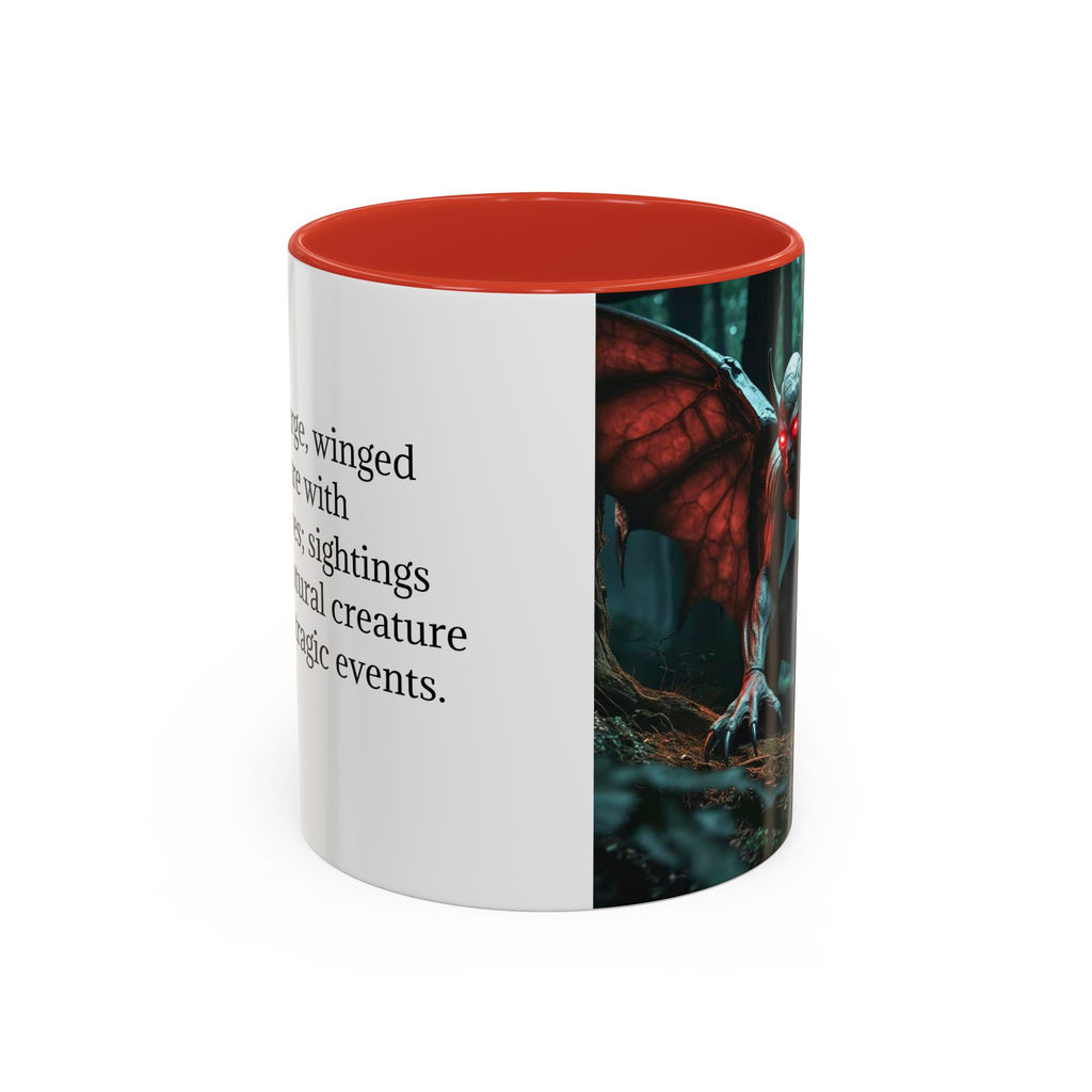 Mothman Mug: Supernatural Monster, Cryptid Mug, Mythical Creature, Urban Legend (Crouching)