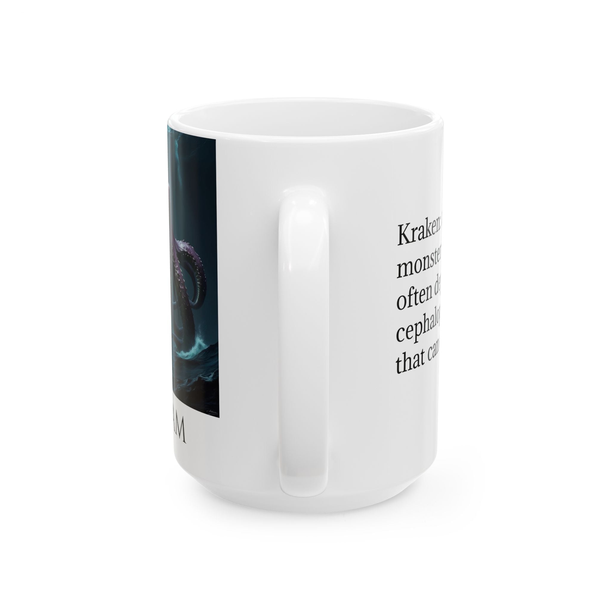 Personalized Kraken Coffee Mug: Giant Squid, Nautical Coffee Cup, Sea Creature Gift