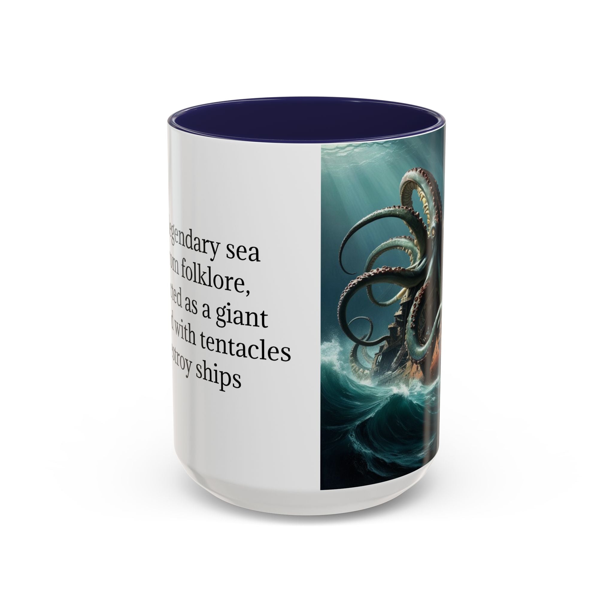 Kraken Coffee Mug: Giant Squid Coffee Cup, Legendary Monster, Nautical Gift