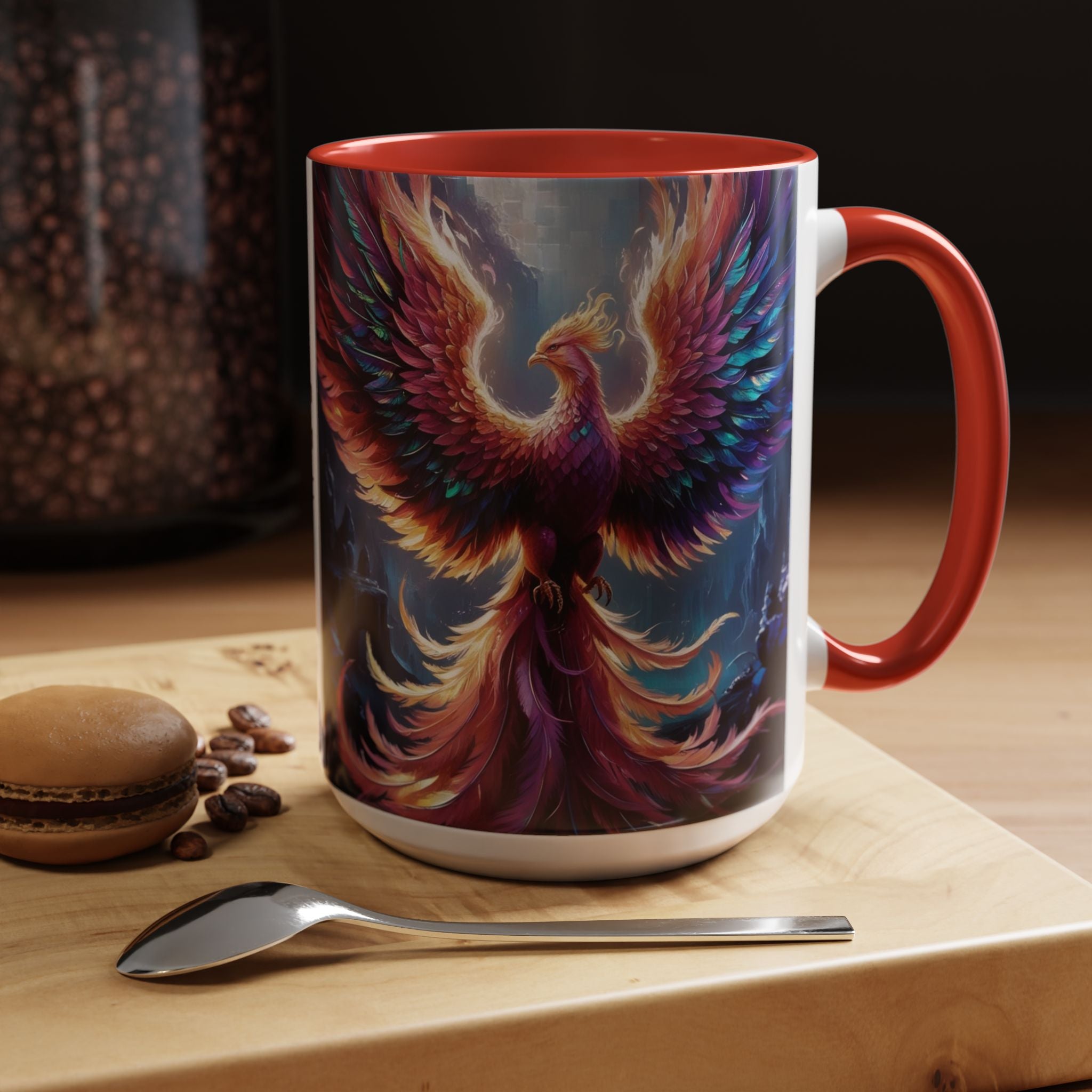 Phoenix Rising Coffee Mug: Firebird, Legendary Creature Coffee Cup, Gift for Women