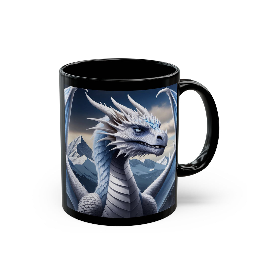 Personalized Dragon Coffee Mug: Customizable DnD Coffee Cup, Frost Drake