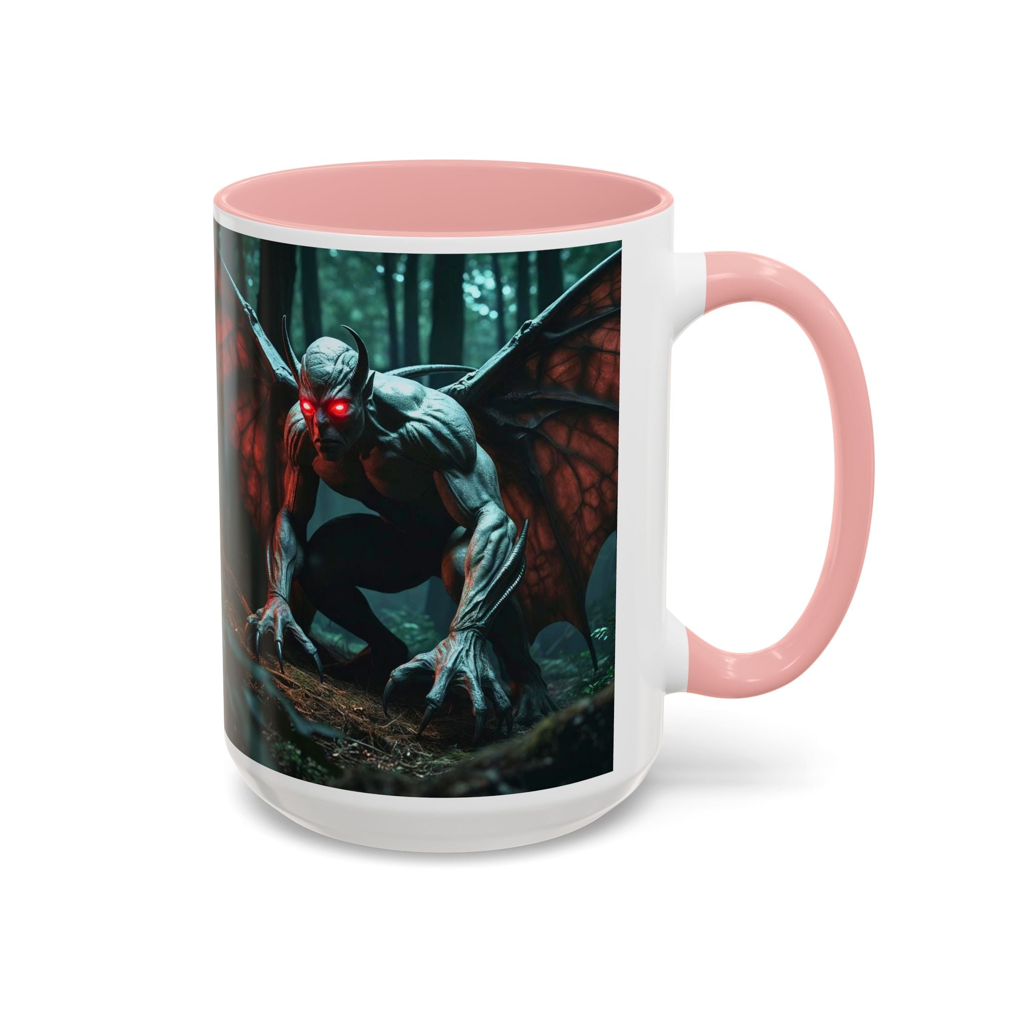 Mothman Mug: Supernatural Monster, Cryptid Mug, Mythical Creature, Urban Legend (Crouching)